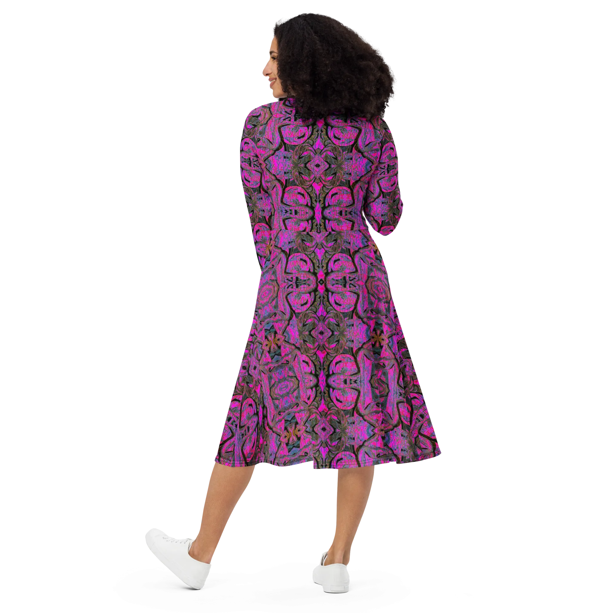 Long Sleeve Midi Dress (Her/Muliebris)(Pure Candy GNHV8.2.1 Pink Logo@Alchemic) RJSTHS2022 RJS
