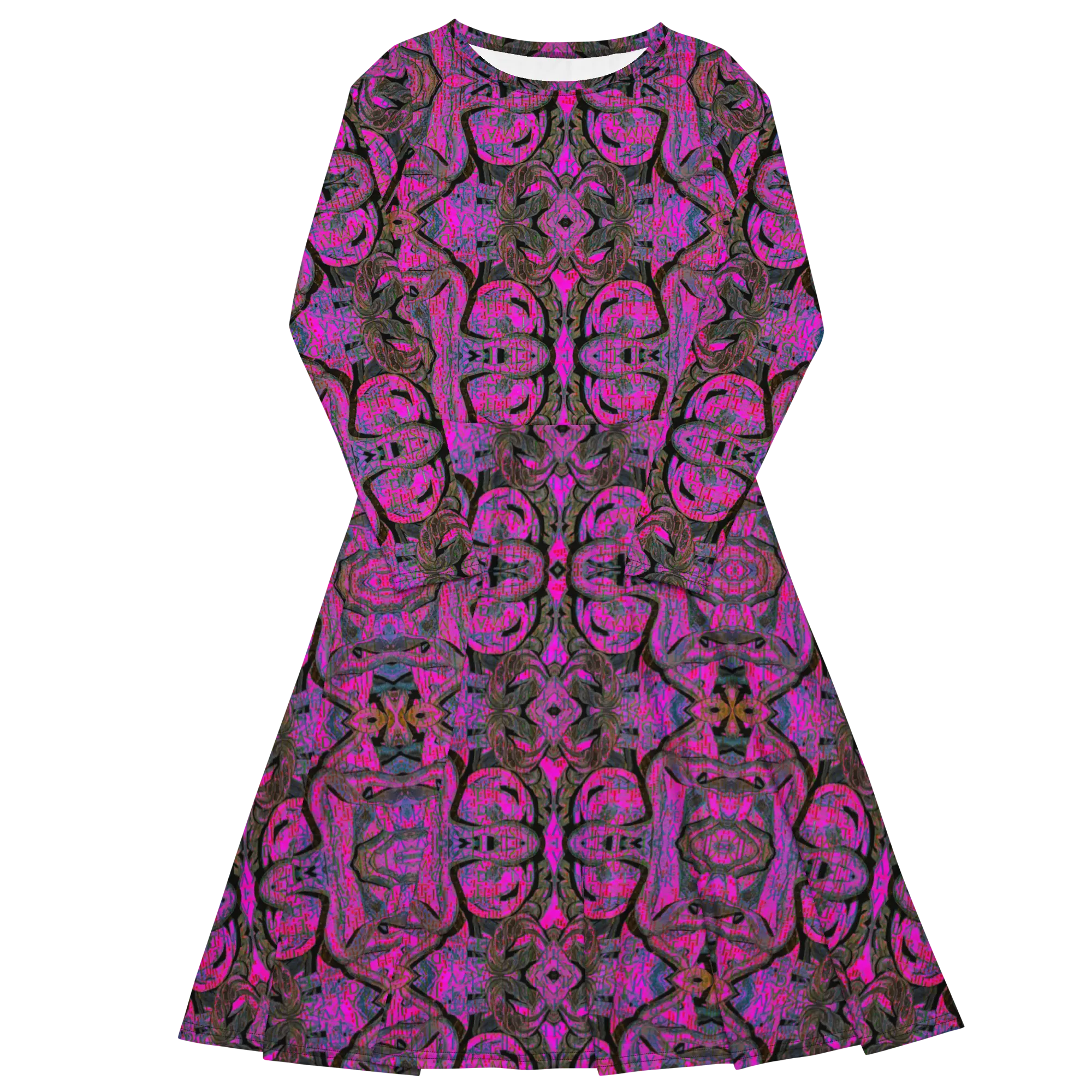 Long Sleeve Midi Dress (Her/Muliebris)(Pure Candy GNHV8.2.1 Pink Logo@Alchemic) RJSTHS2022 RJS