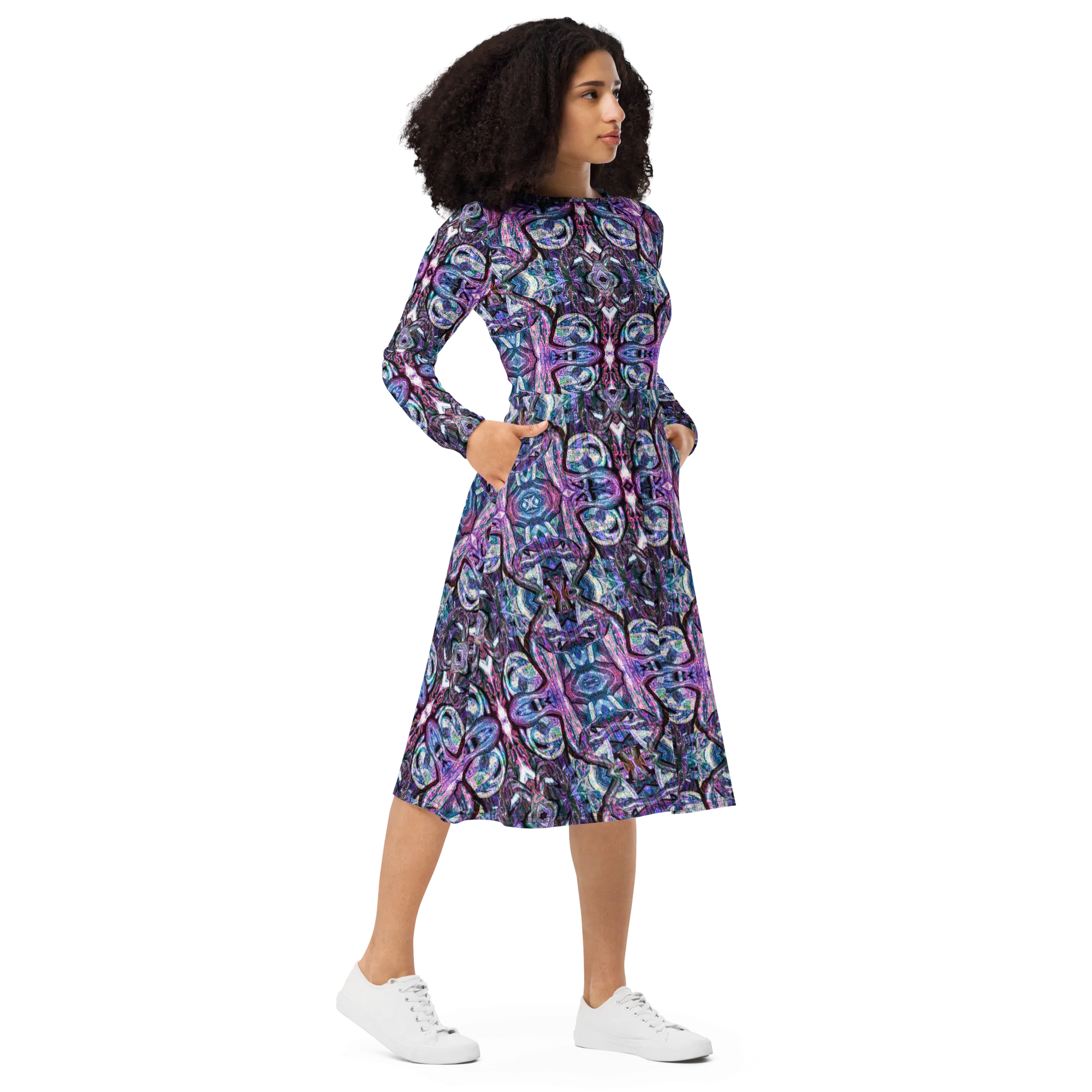 Long Sleeve Midi Dress (Her/Muliebris)(Pure Candy GNHV8.2.1 Purple Logo@Alchemic) RJSTHS2022 RJS