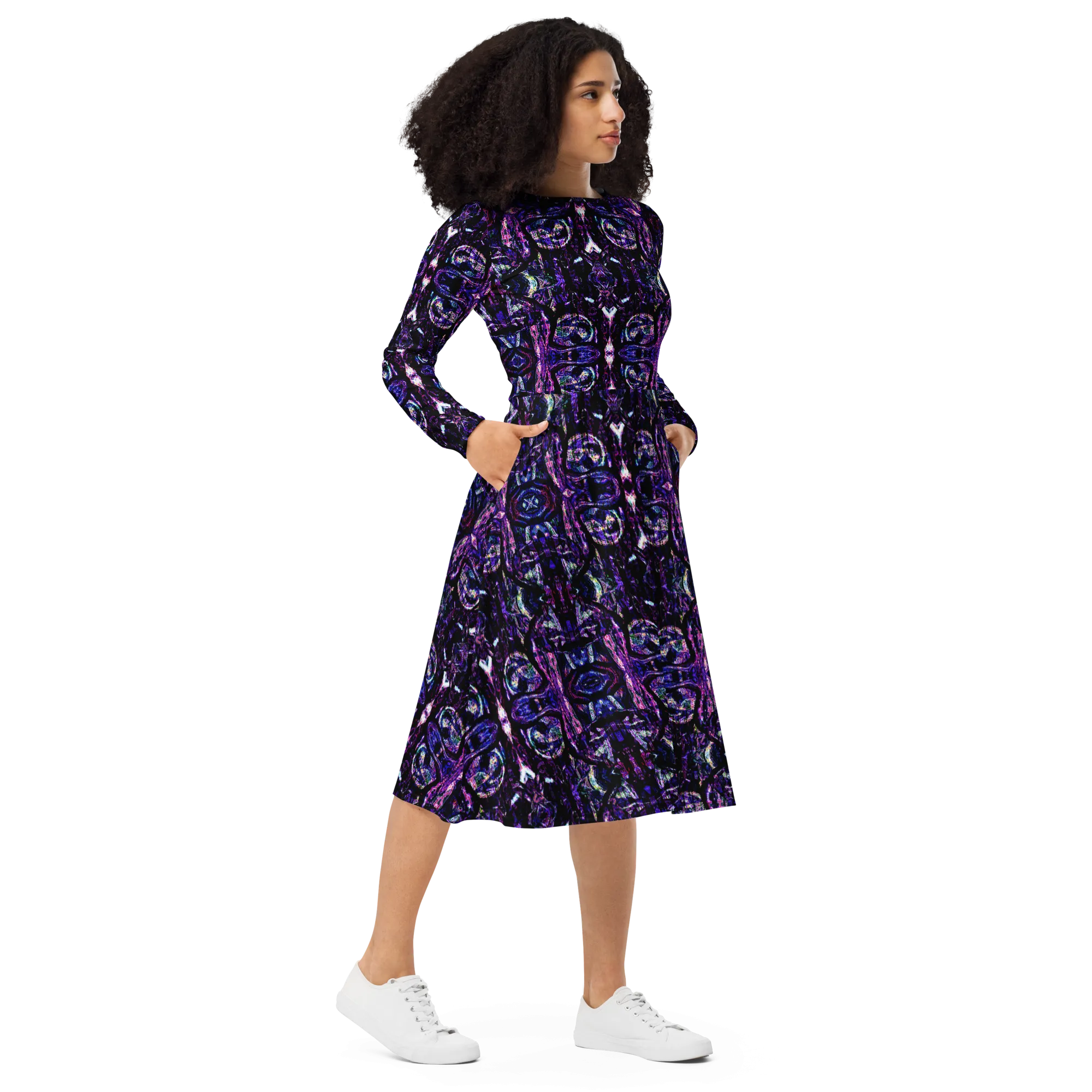 Long Sleeve Midi Dress (Her/Muliebris)(Pure Candy GNHV8.2.1 Purple Logo@Alchemic) RJSTHS2022 RJS