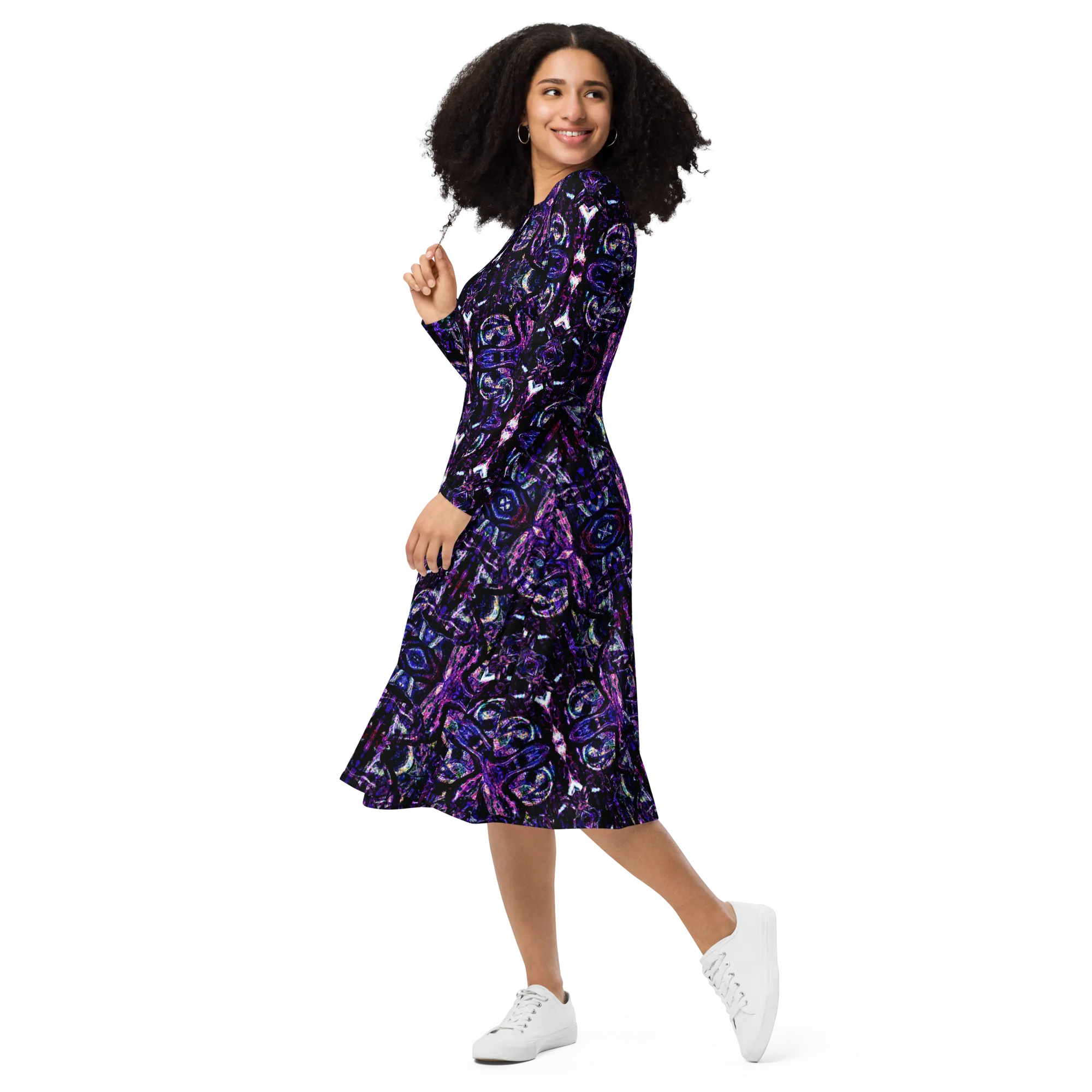 Long Sleeve Midi Dress (Her/Muliebris)(Pure Candy GNHV8.2.1 Purple Logo@Alchemic) RJSTHS2022 RJS