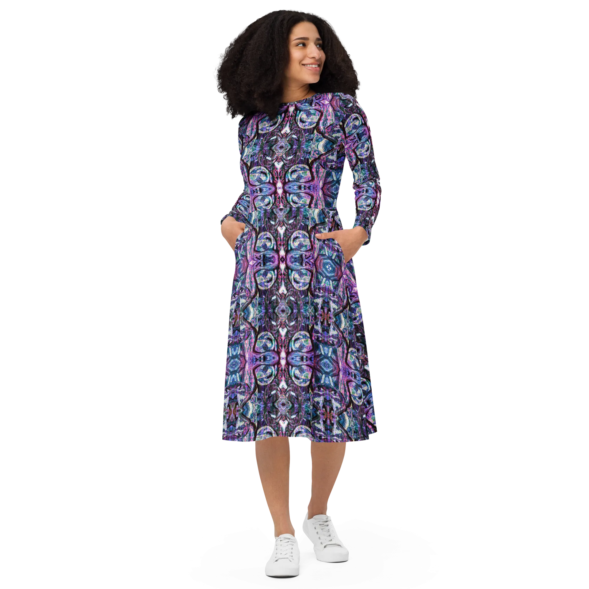 Long Sleeve Midi Dress (Her/Muliebris)(Pure Candy GNHV8.2.1 Purple Logo@Alchemic) RJSTHS2022 RJS
