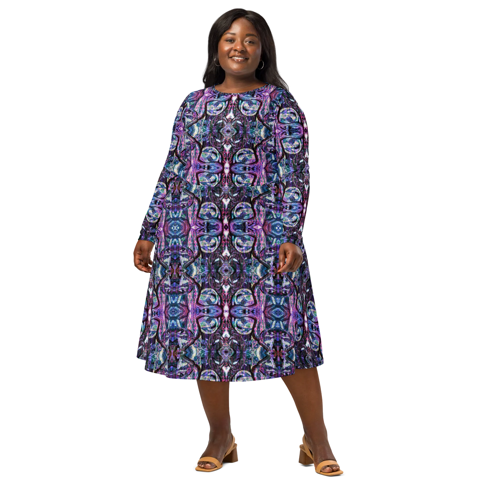 Long Sleeve Midi Dress (Her/Muliebris)(Pure Candy GNHV8.2.1 Purple Logo@Alchemic) RJSTHS2022 RJS