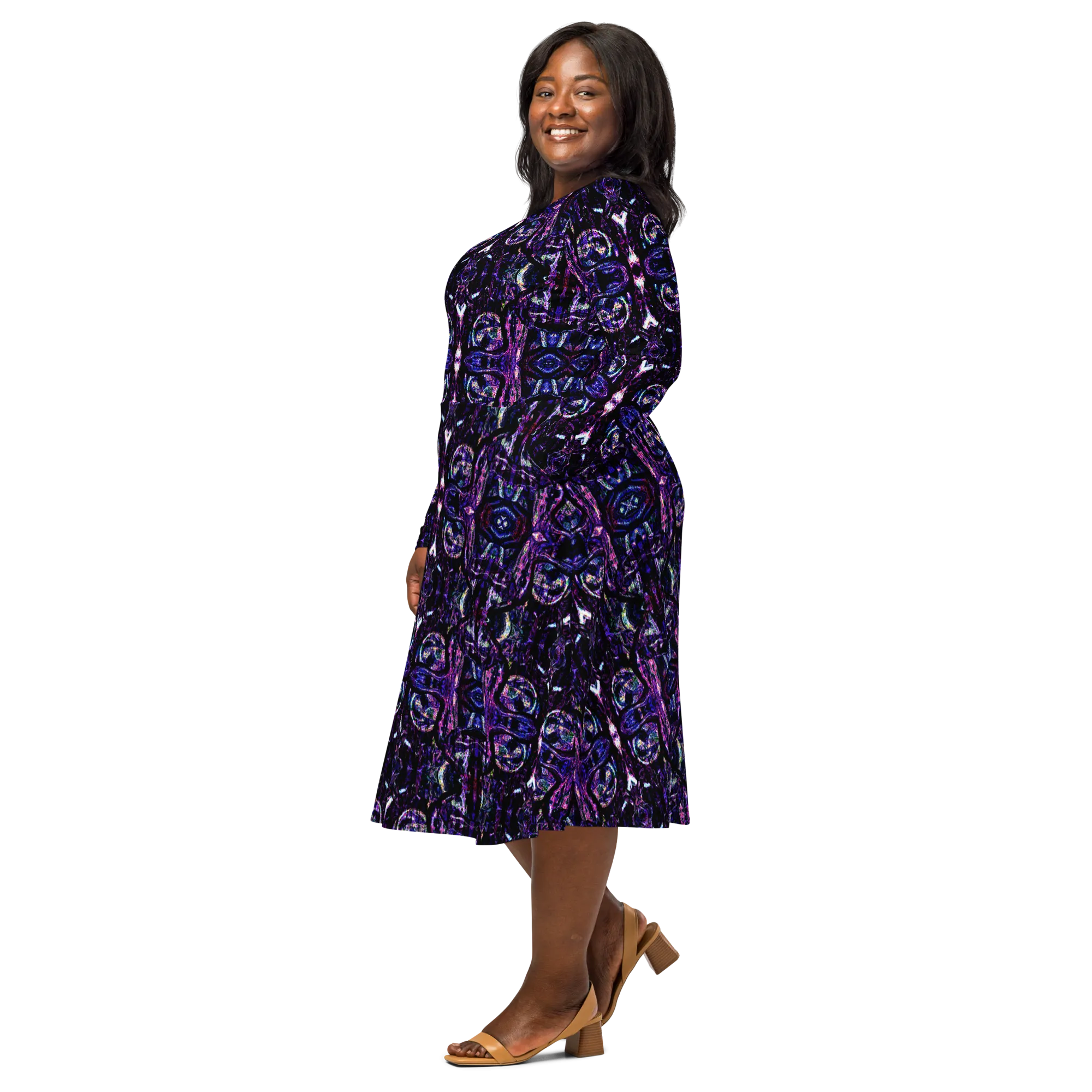 Long Sleeve Midi Dress (Her/Muliebris)(Pure Candy GNHV8.2.1 Purple Logo@Alchemic) RJSTHS2022 RJS