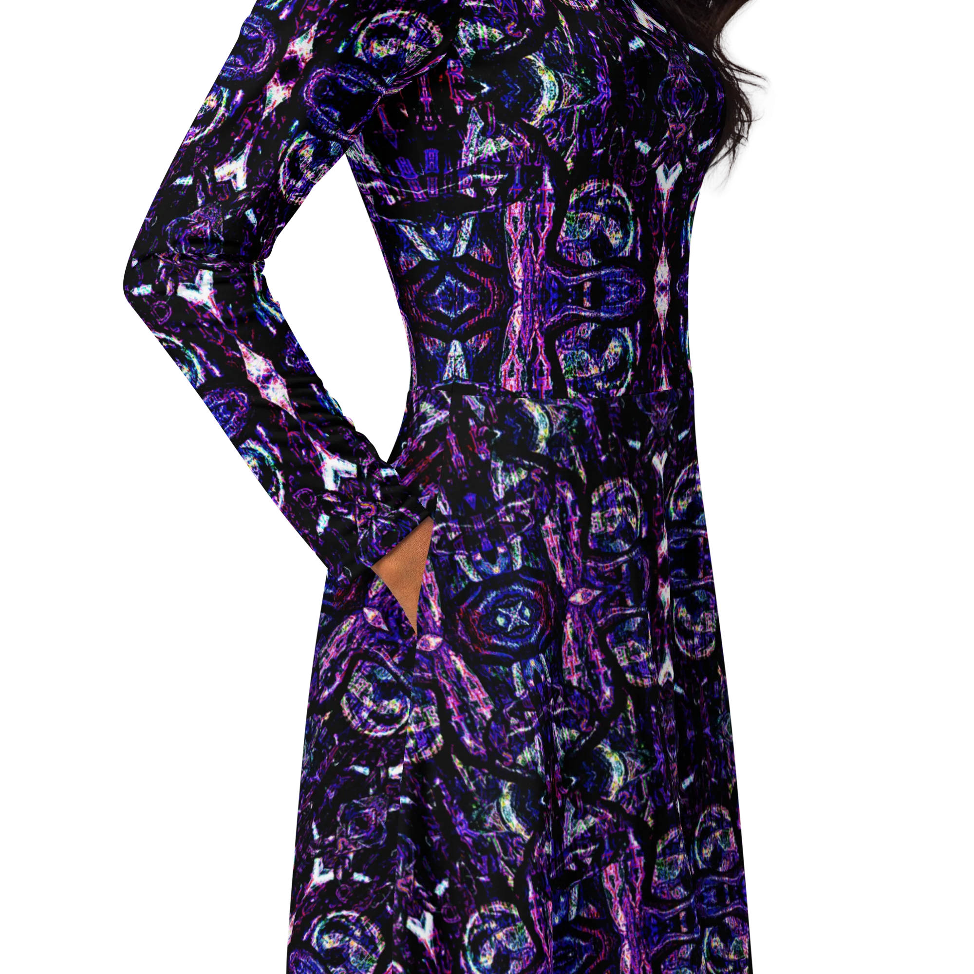 Long Sleeve Midi Dress (Her/Muliebris)(Pure Candy GNHV8.2.1 Purple Logo@Alchemic) RJSTHS2022 RJS