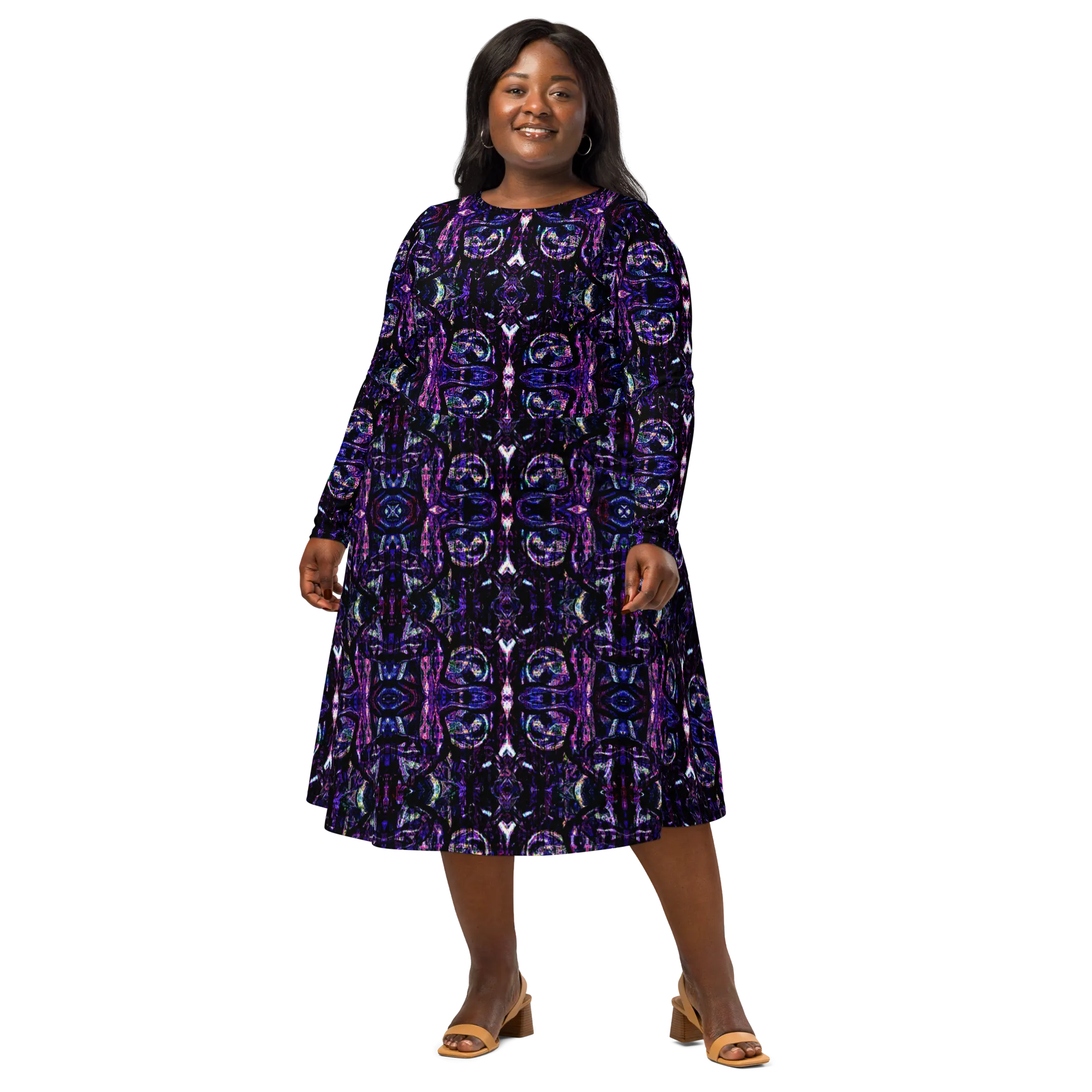 Long Sleeve Midi Dress (Her/Muliebris)(Pure Candy GNHV8.2.1 Purple Logo@Alchemic) RJSTHS2022 RJS