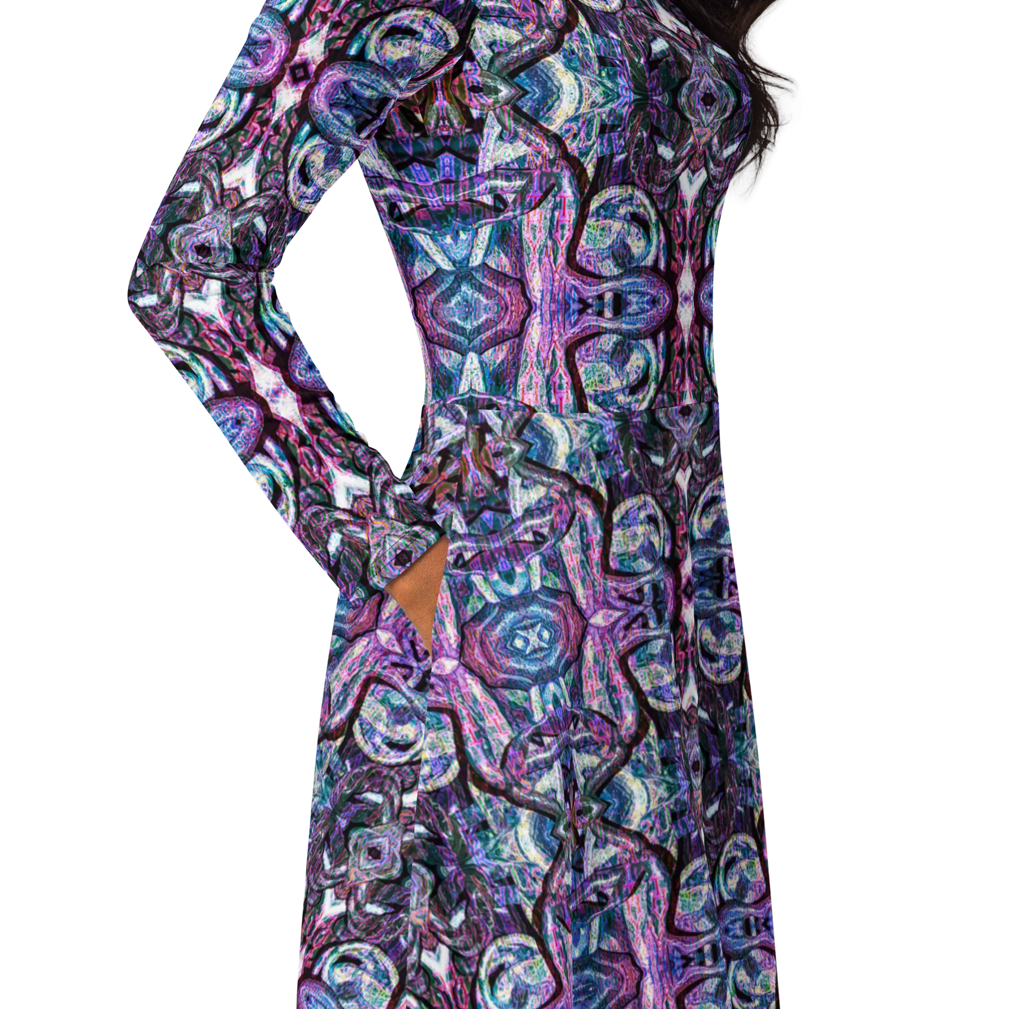 Long Sleeve Midi Dress (Her/Muliebris)(Pure Candy GNHV8.2.1 Purple Logo@Alchemic) RJSTHS2022 RJS