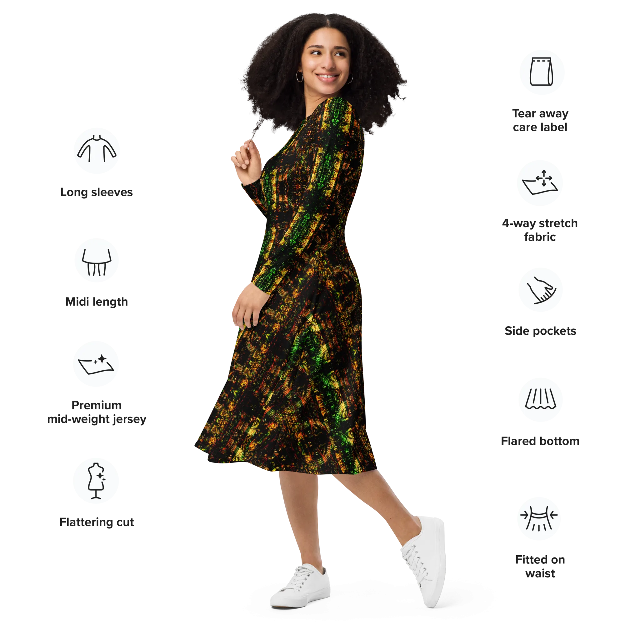 Long Sleeve Midi Dress (Her/Muliebris)(Pure Candy RJSTH@Alchemic) RJSTHS2022 RJS