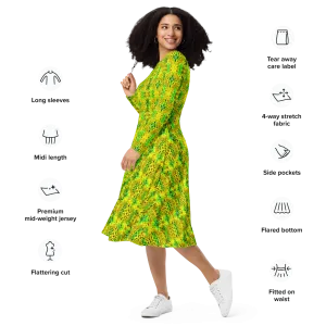 Long Sleeve Midi Dress (Her/Muliebris)(Pure Candy RJSTH@Alchemic) RJSTHS2022 RJS