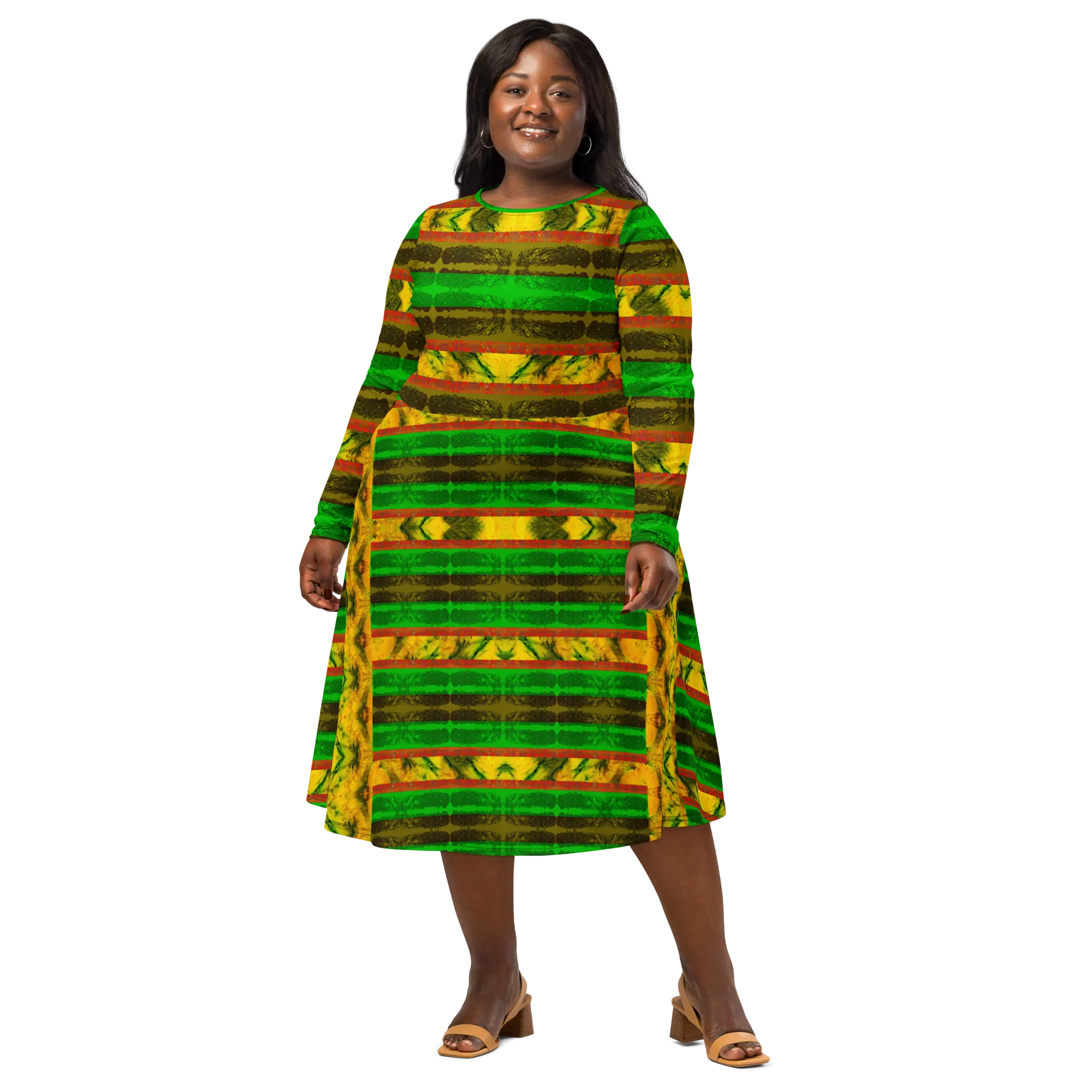 Long Sleeve Midi Dress (Her/Muliebris)(Rind#1 Rind Link) RJSTH@Fabric#1 RJSTHS2022 RJS