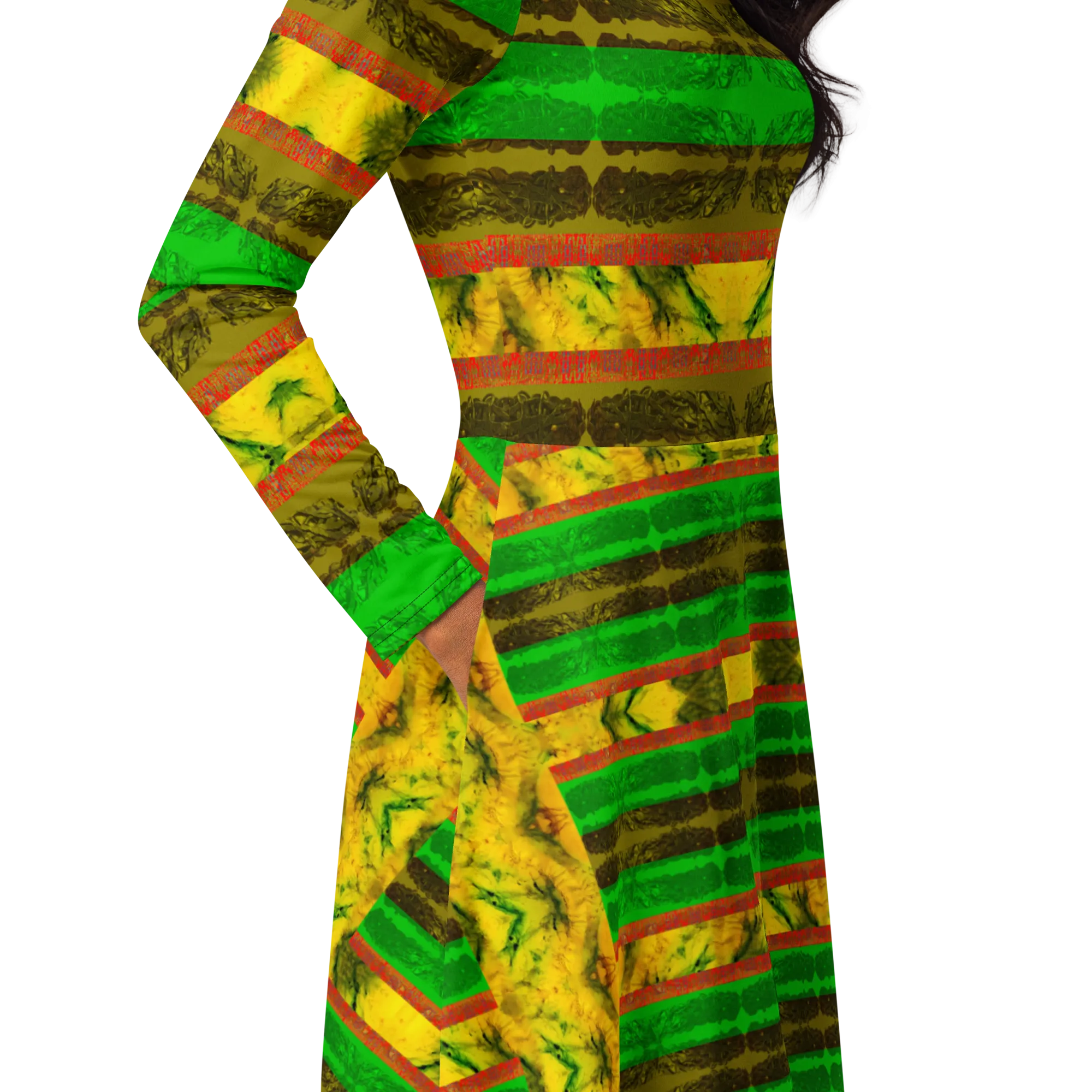 Long Sleeve Midi Dress (Her/Muliebris)(Rind#1 Rind Link) RJSTH@Fabric#1 RJSTHS2022 RJS