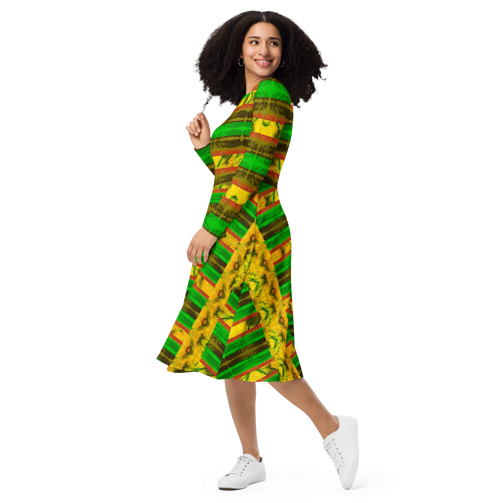 Long Sleeve Midi Dress (Her/Muliebris)(Rind#1 Rind Link) RJSTH@Fabric#1 RJSTHS2022 RJS