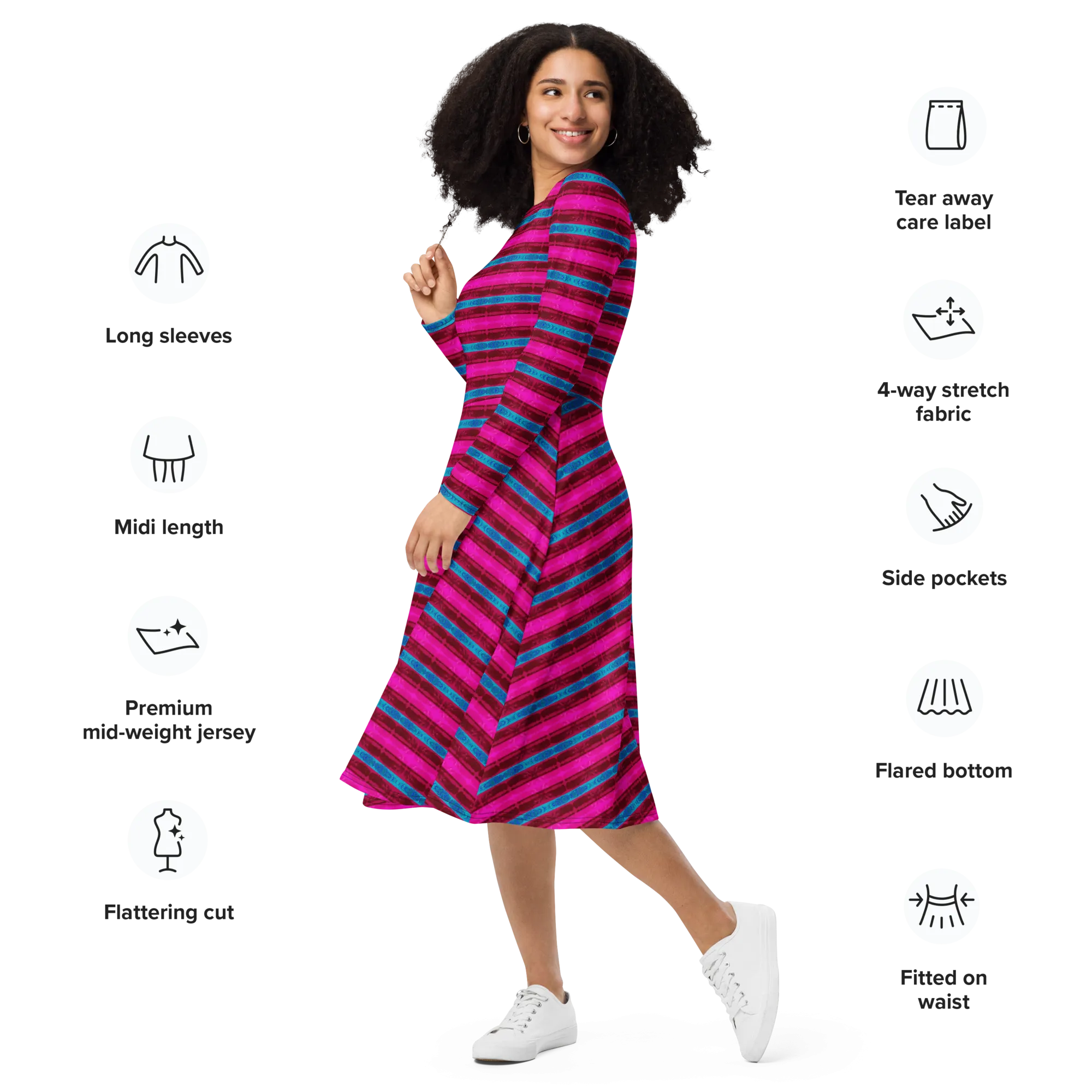 Long Sleeve Midi Dress (Her/Muliebris)(Rind#11 Rind Link) RJSTH@Fabric#11 RJTHS2022 RJS