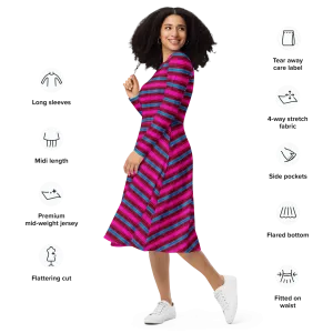 Long Sleeve Midi Dress (Her/Muliebris)(Rind#11 Rind Link) RJSTH@Fabric#11 RJTHS2022 RJS