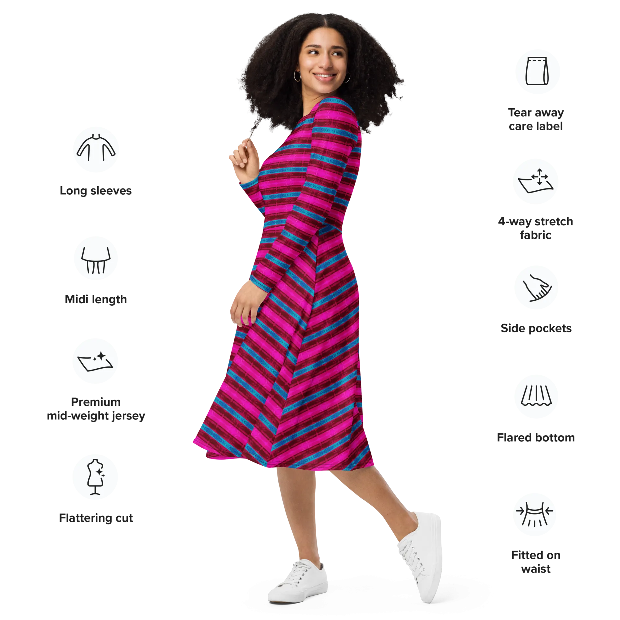 Long Sleeve Midi Dress (Her/Muliebris)(Rind#11 Rind Link) RJSTH@Fabric#11 RJTHS2022 RJS
