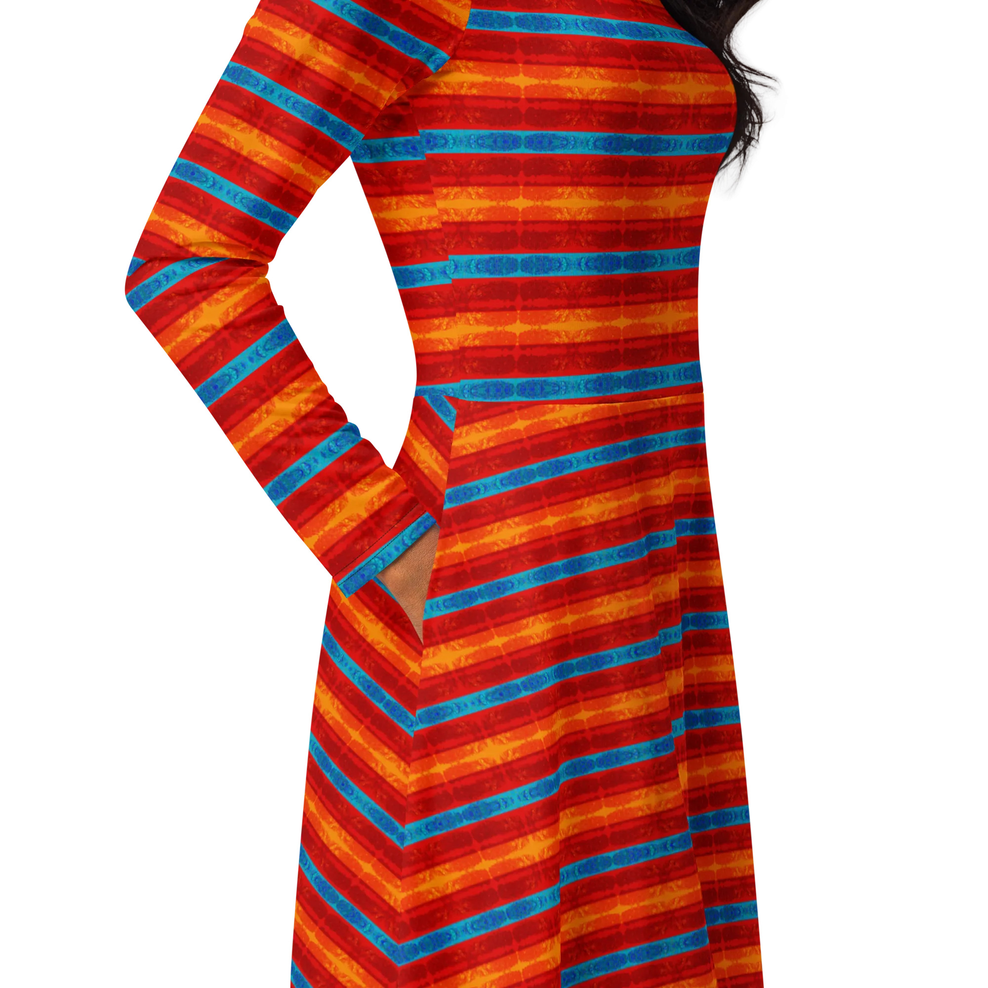 Long Sleeve Midi Dress (Her/Muliebris)(Rind#12 Rind Link) RJSTH@Fabric#12 RJTHS2022 RJS