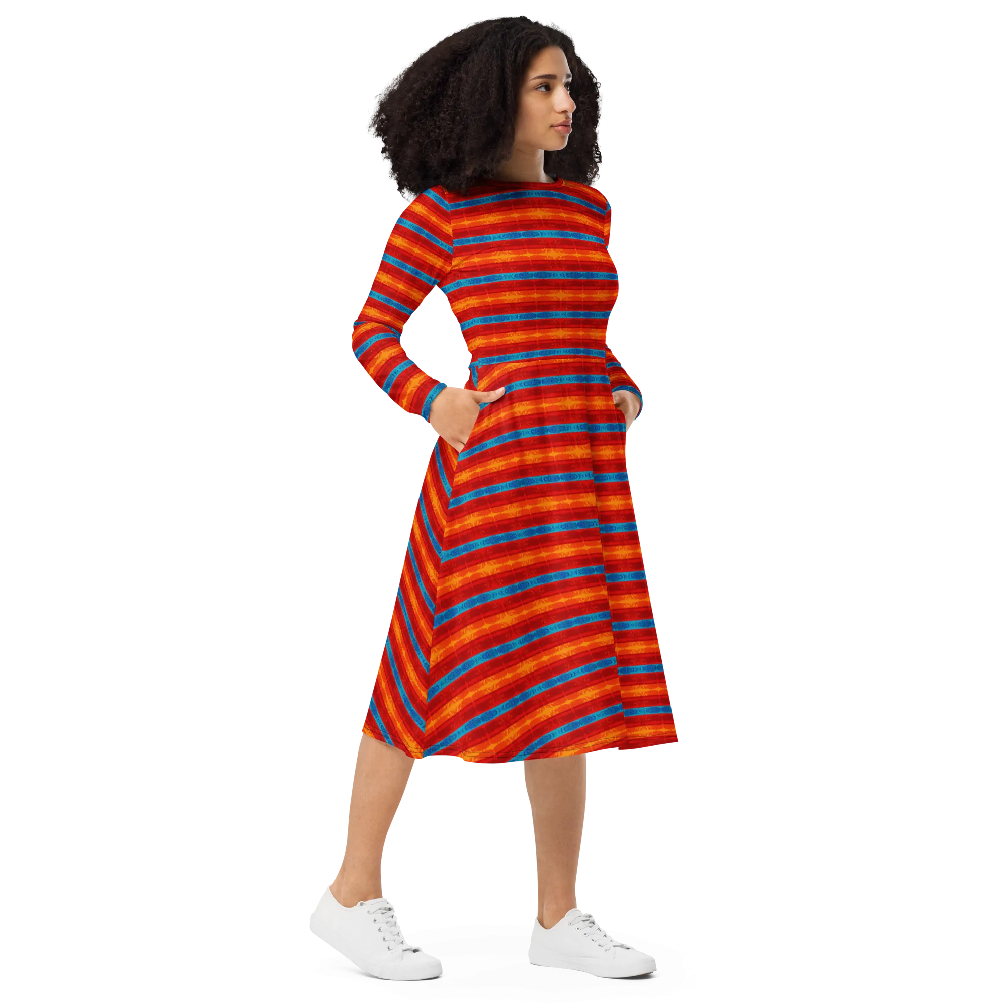 Long Sleeve Midi Dress (Her/Muliebris)(Rind#12 Rind Link) RJSTH@Fabric#12 RJTHS2022 RJS