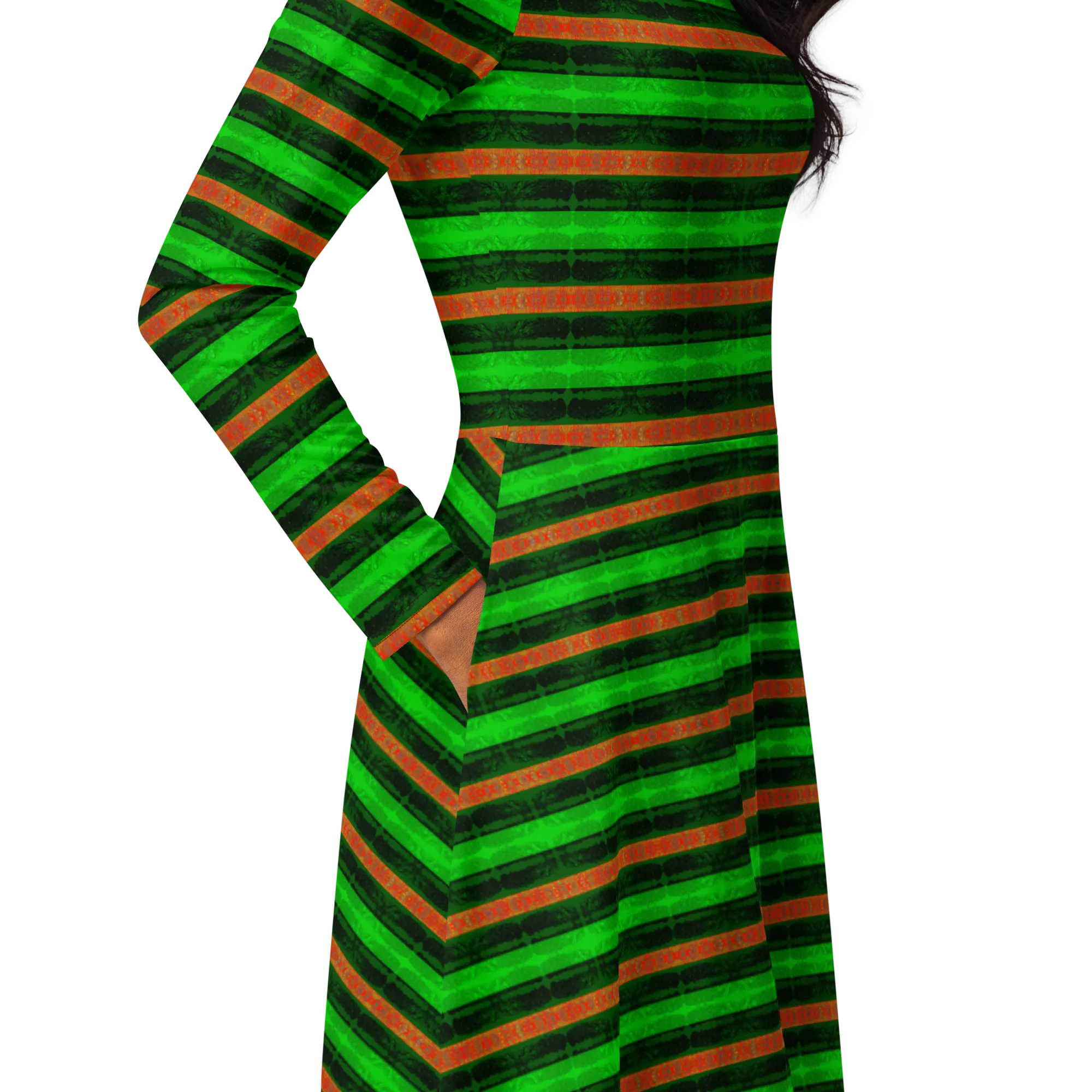 Long Sleeve Midi Dress (Her/Muliebris)(Rind#2 Rind Link) RJSTH@Fabric#2 RJTHS2022 RJS