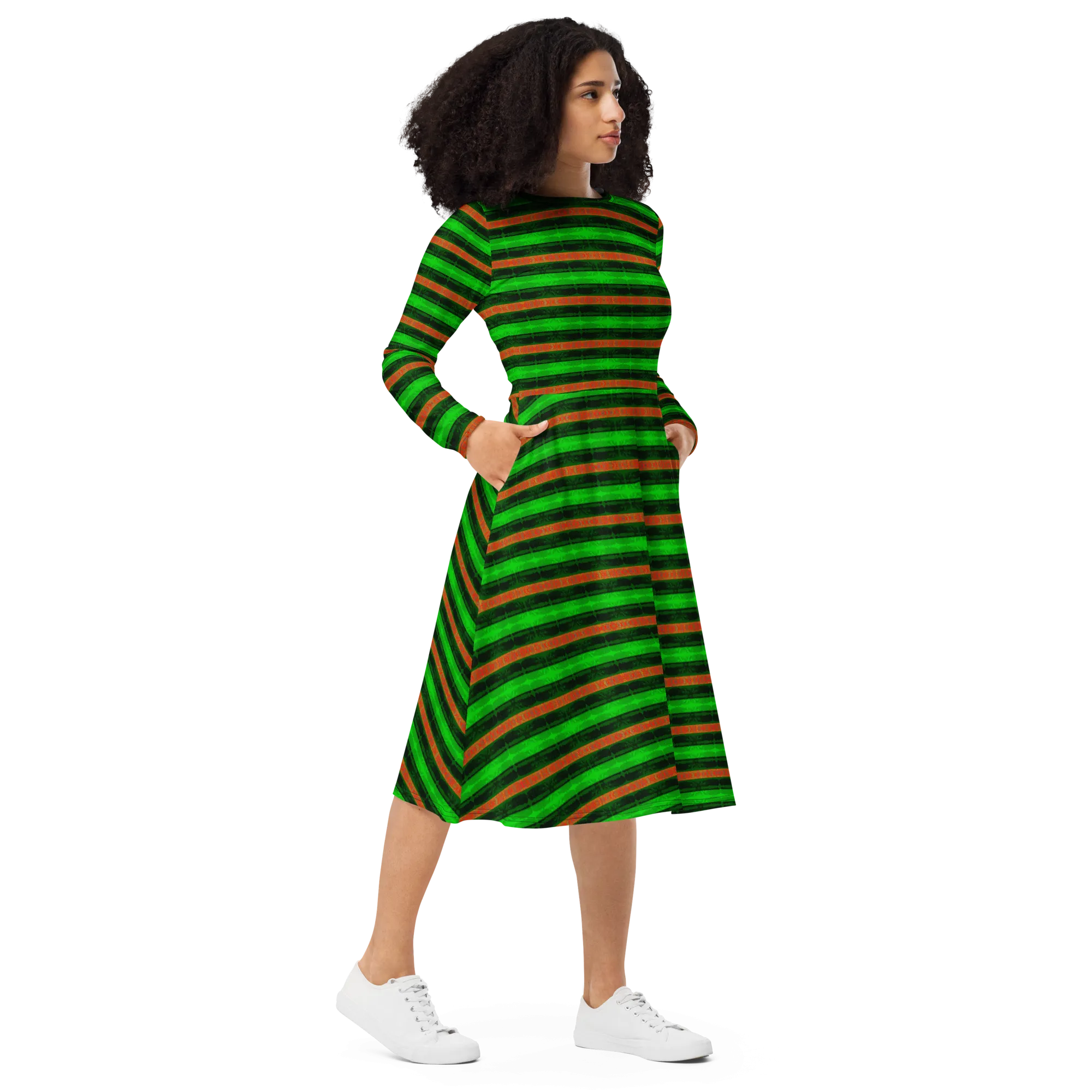 Long Sleeve Midi Dress (Her/Muliebris)(Rind#2 Rind Link) RJSTH@Fabric#2 RJTHS2022 RJS