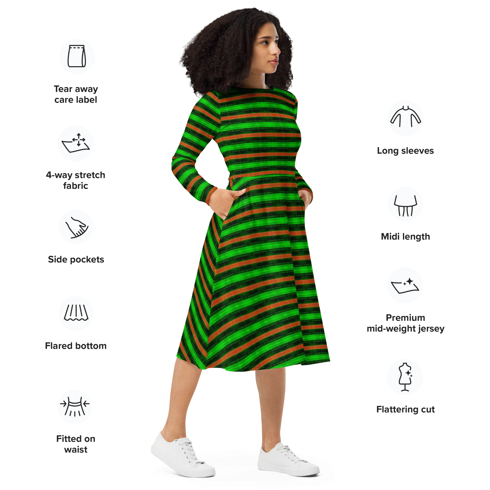 Long Sleeve Midi Dress (Her/Muliebris)(Rind#2 Rind Link) RJSTH@Fabric#2 RJTHS2022 RJS