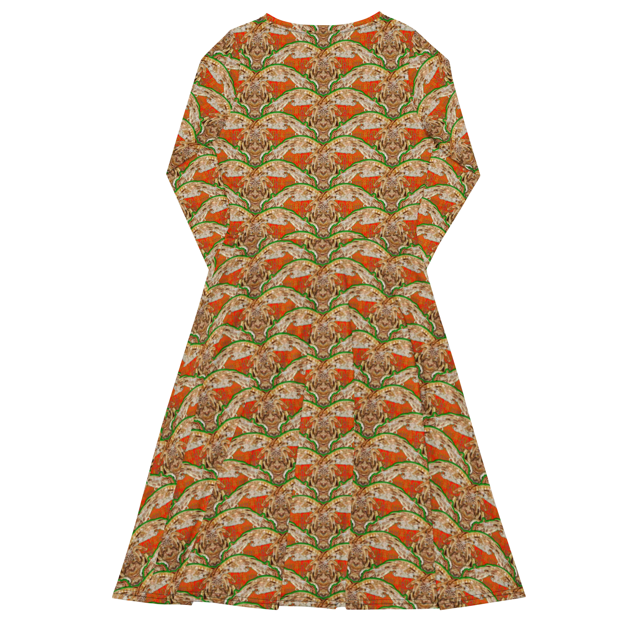 Long Sleeve Midi Dress (Her/Muliebris)(Rind#3 Ouroboros Butterfly Orange Logo) RJSTHS2022 RJS