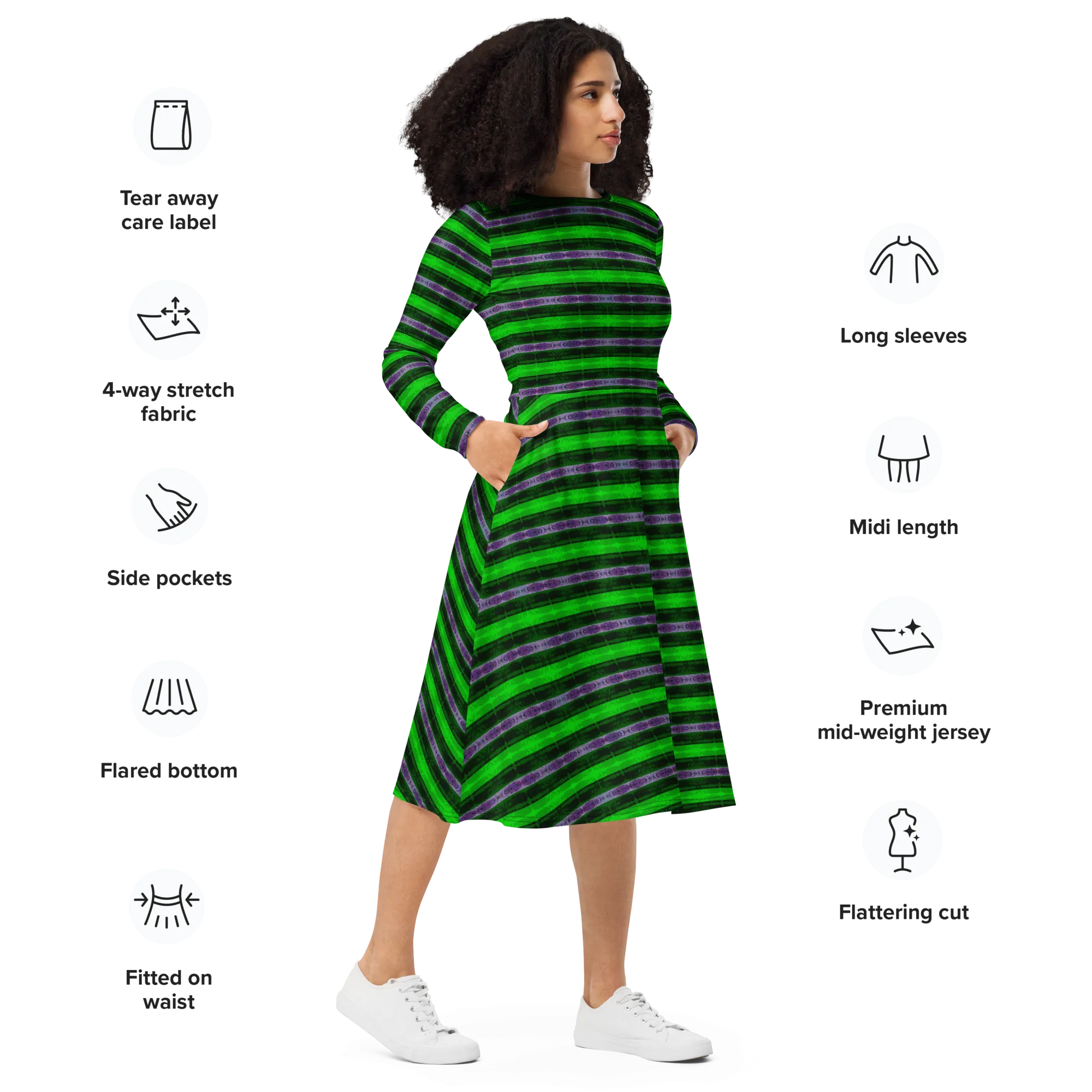 Long Sleeve Midi Dress (Her/Muliebris)(Rind#4 Rind Link) RJSTH@Fabric#4 RJTHS2022 RJS
