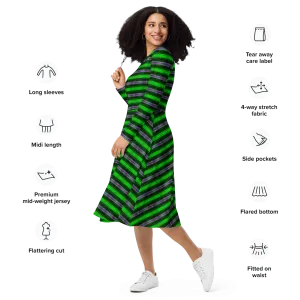 Long Sleeve Midi Dress (Her/Muliebris)(Rind#4 Rind Link) RJSTH@Fabric#4 RJTHS2022 RJS