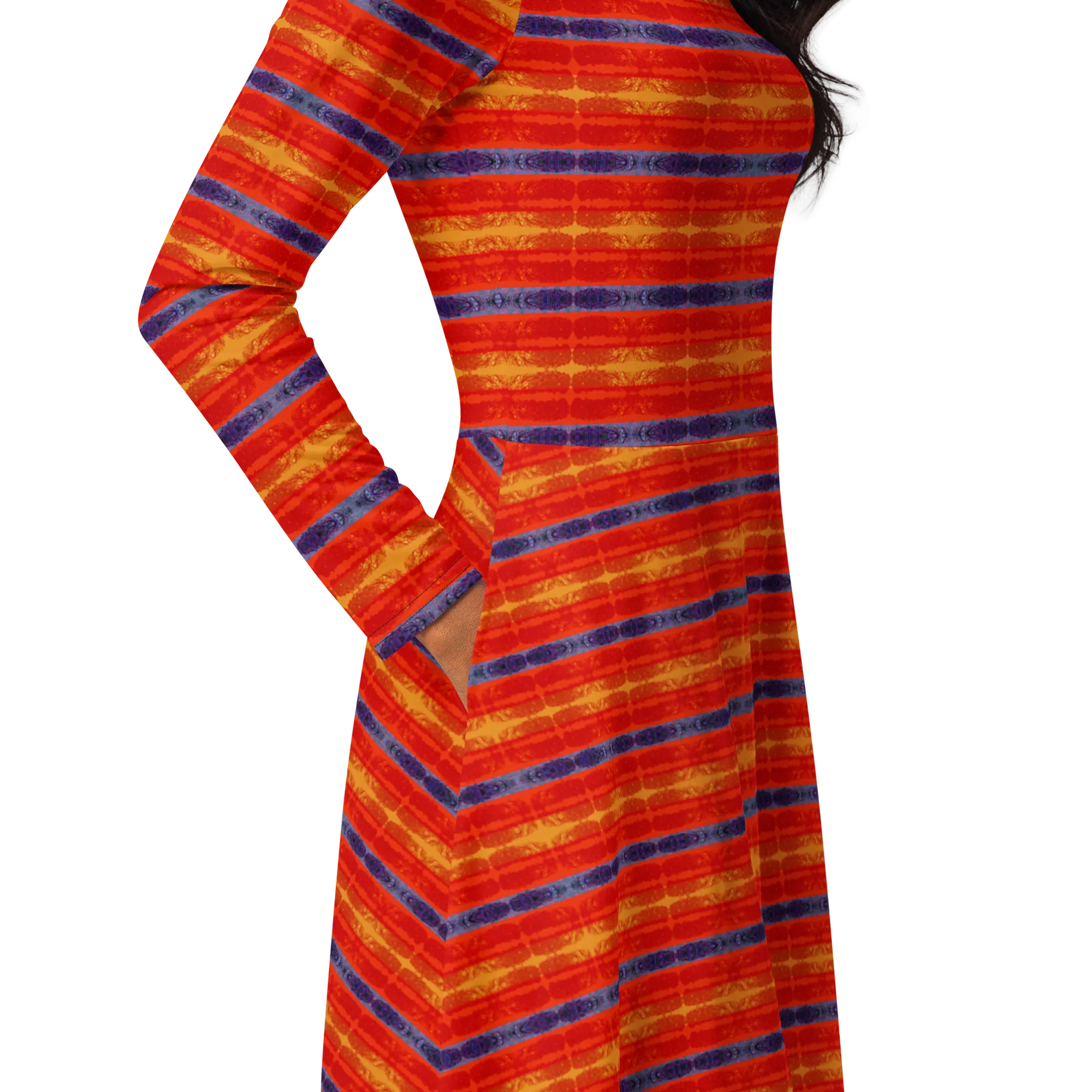 Long Sleeve Midi Dress (Her/Muliebris)(Rind#6 Rind Link) RJSTH@Fabric#6 RJTHS2022 RJS