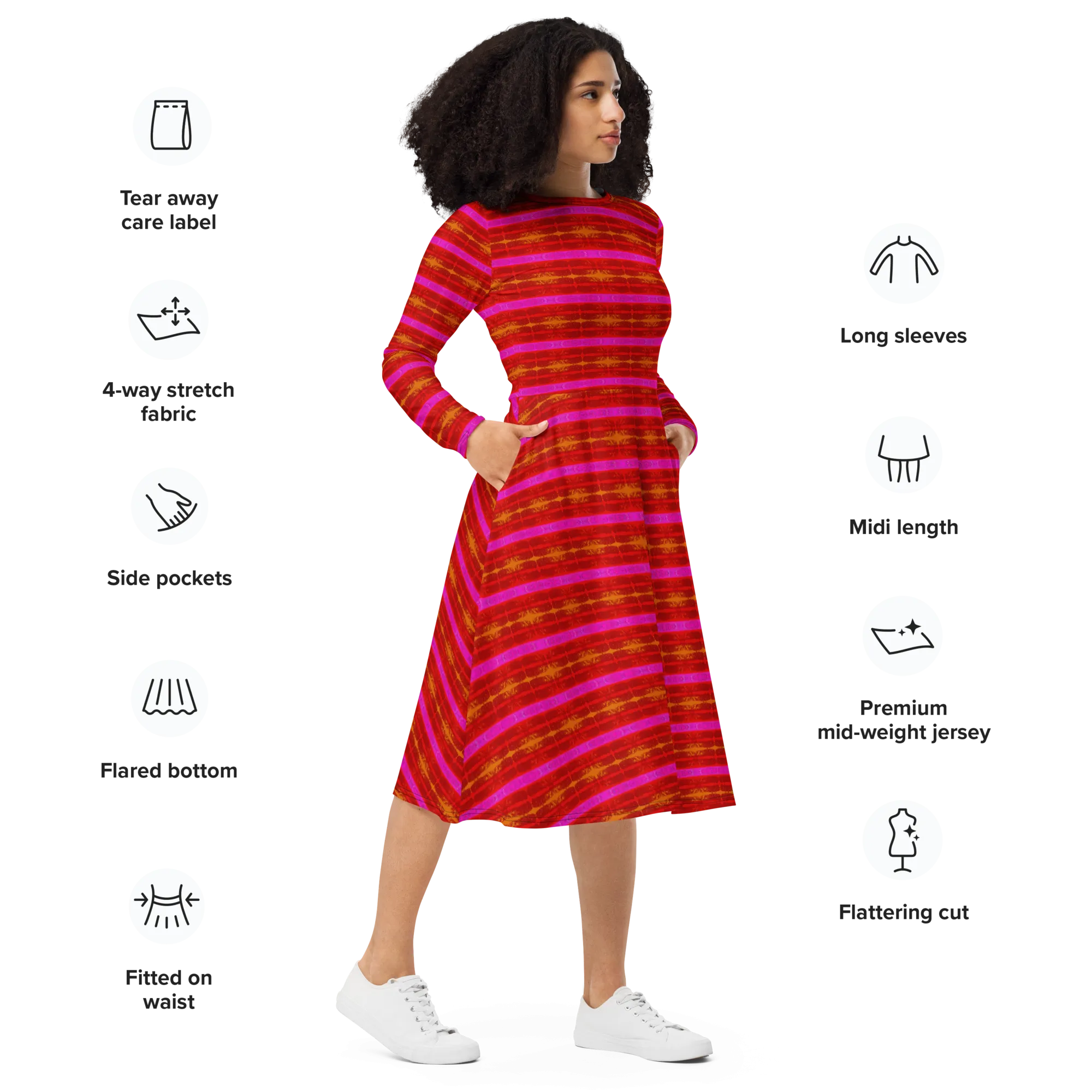 Long Sleeve Midi Dress (Her/Muliebris)(Rind#7 Rind Link) RJSTH@Fabric#7 RJTHS2022 RJS