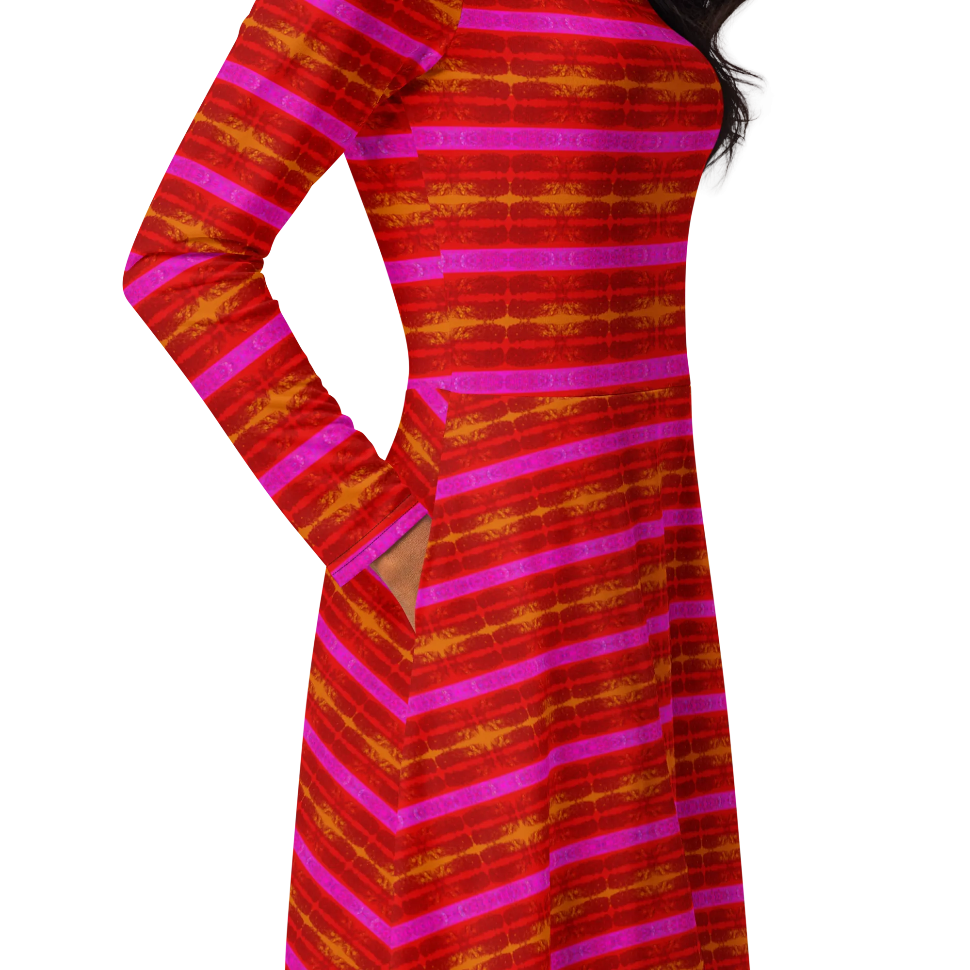 Long Sleeve Midi Dress (Her/Muliebris)(Rind#7 Rind Link) RJSTH@Fabric#7 RJTHS2022 RJS