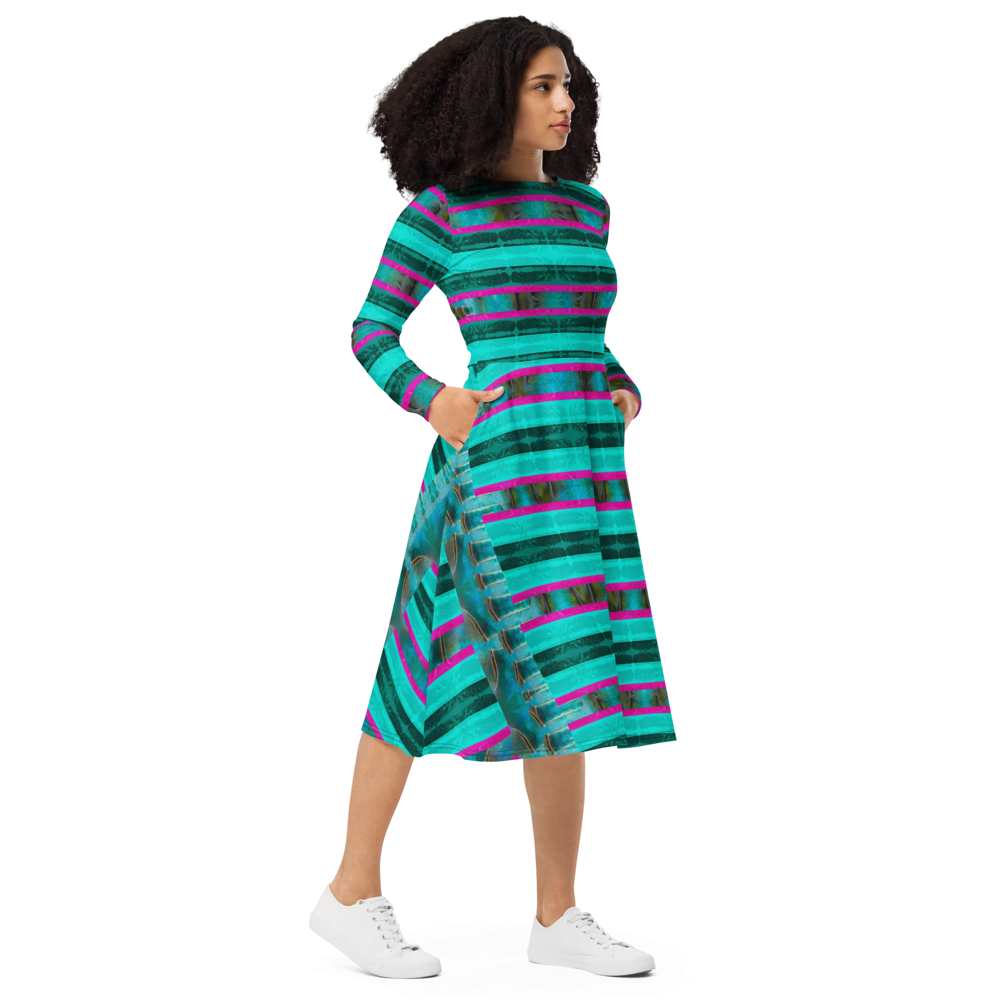 Long Sleeve Midi Dress (Her/Muliebris)(Rind#8 Rind Link) RJSTH@Fabric#8 RJSTHS2022 RJS