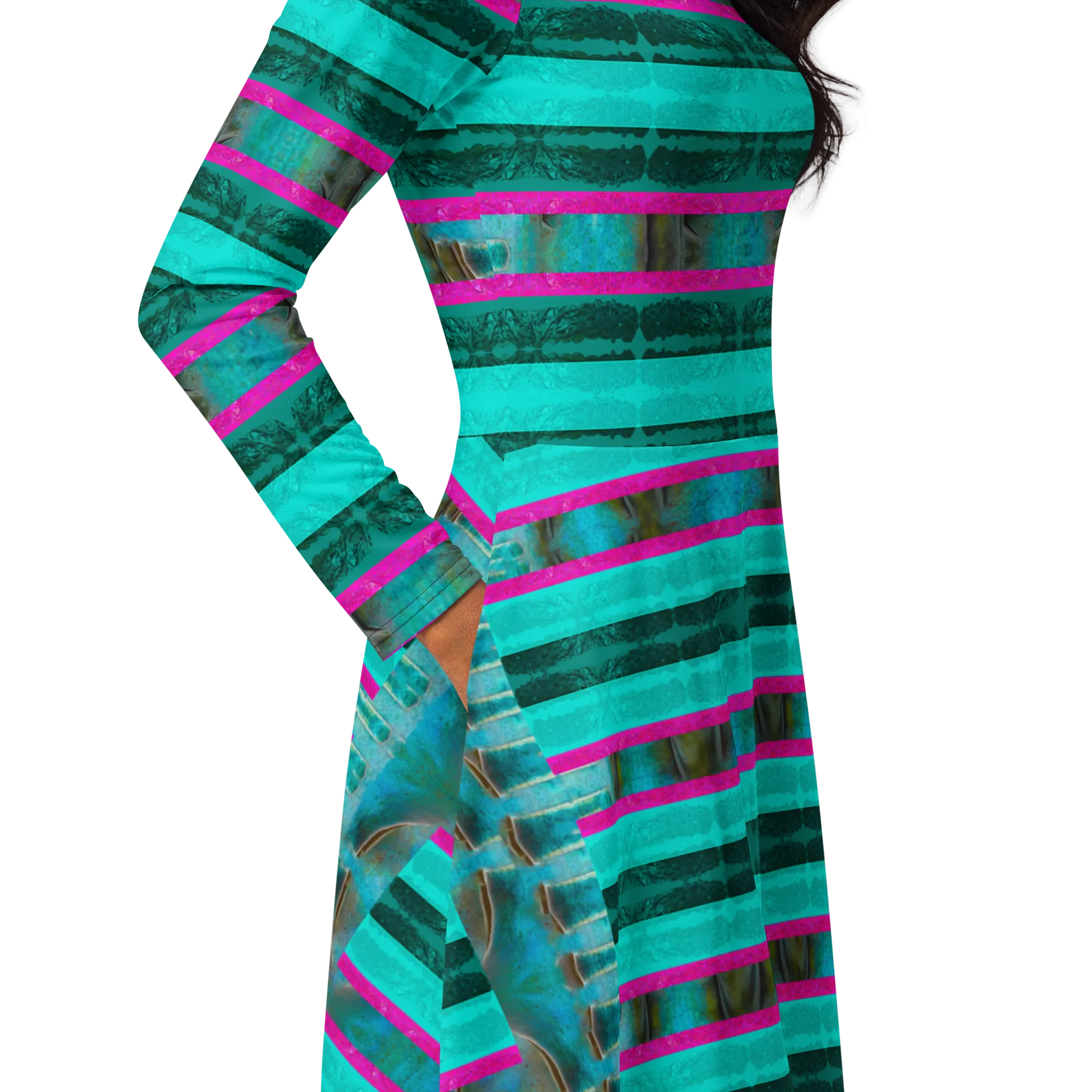 Long Sleeve Midi Dress (Her/Muliebris)(Rind#8 Rind Link) RJSTH@Fabric#8 RJSTHS2022 RJS