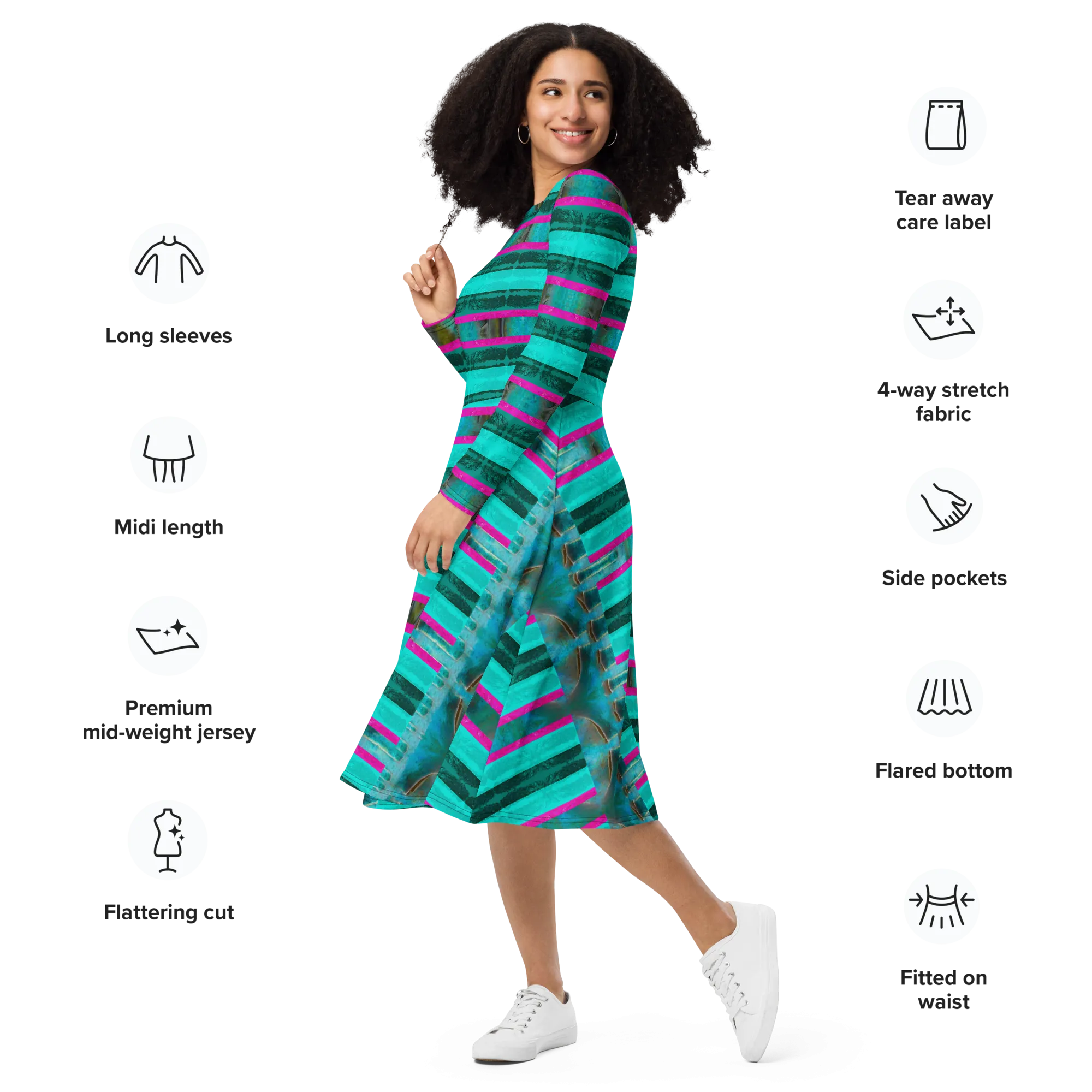 Long Sleeve Midi Dress (Her/Muliebris)(Rind#8 Rind Link) RJSTH@Fabric#8 RJSTHS2022 RJS