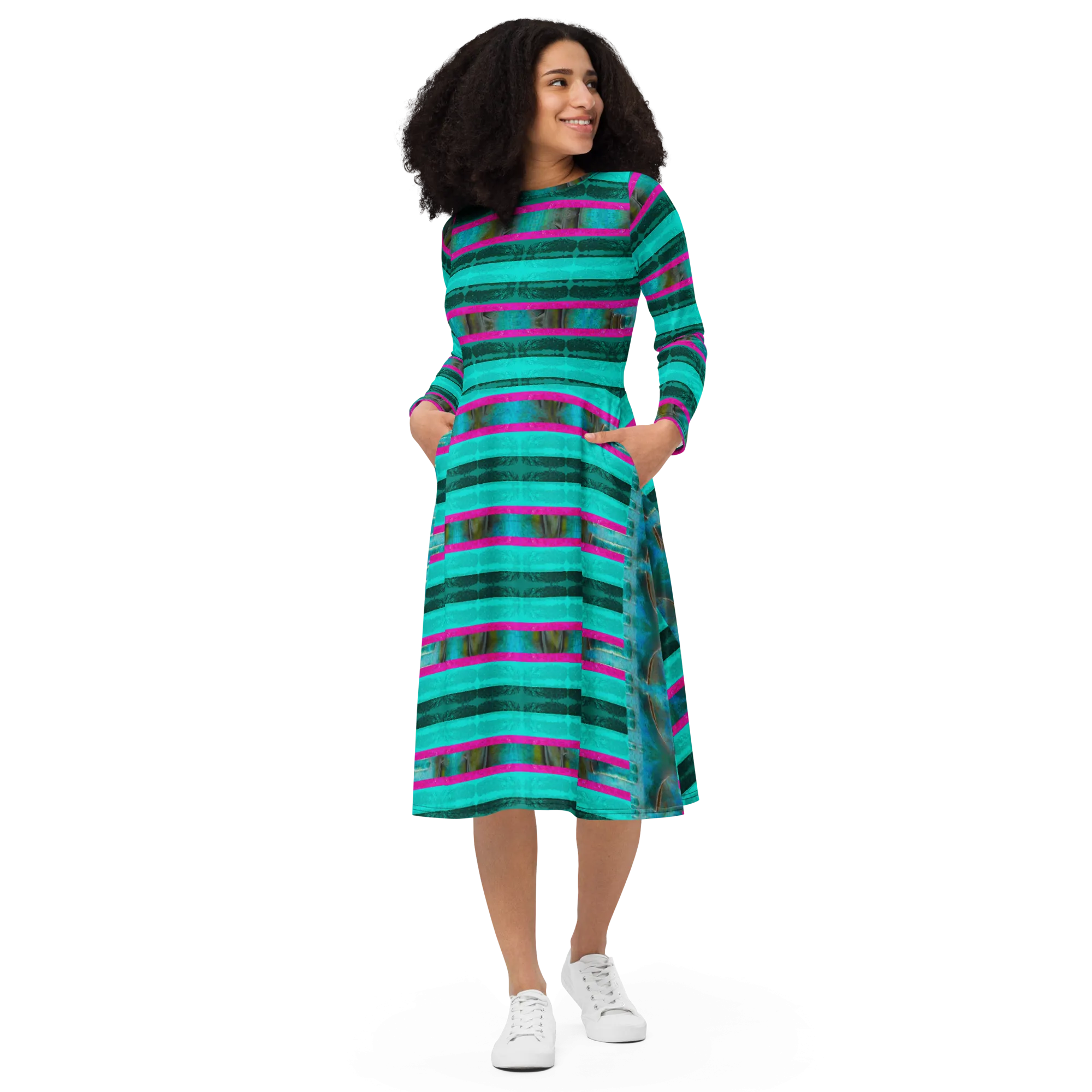 Long Sleeve Midi Dress (Her/Muliebris)(Rind#8 Rind Link) RJSTH@Fabric#8 RJSTHS2022 RJS