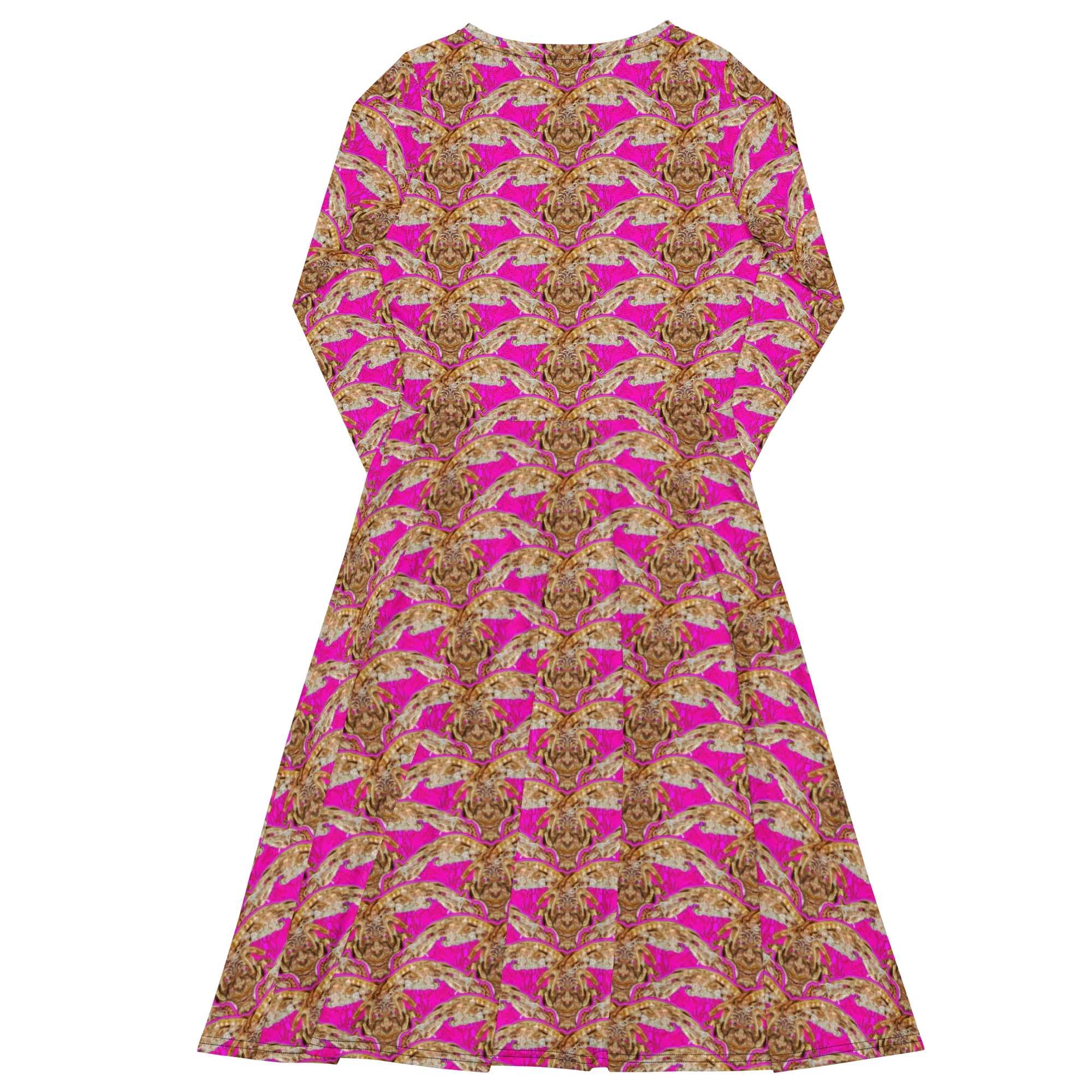 Long Sleeve Midi Dress (Her/Muliebris)(Rind#9 Ouroboros Butterfly Pink Logo) RJSTHS2022 RJS