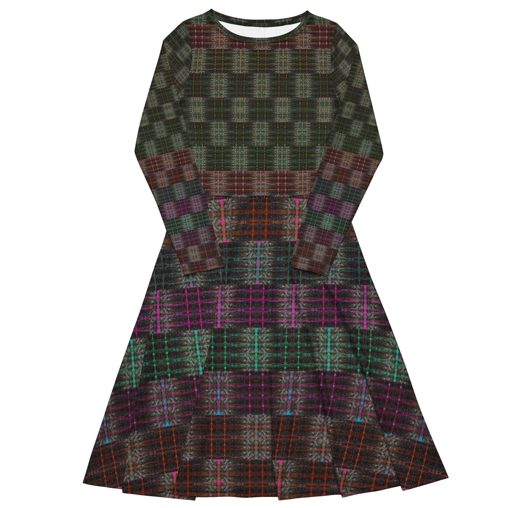 Long Sleeve Midi Dress (Her/Muliebris)(Tree Link Pride Stripes) RJSTHS2022 RJS