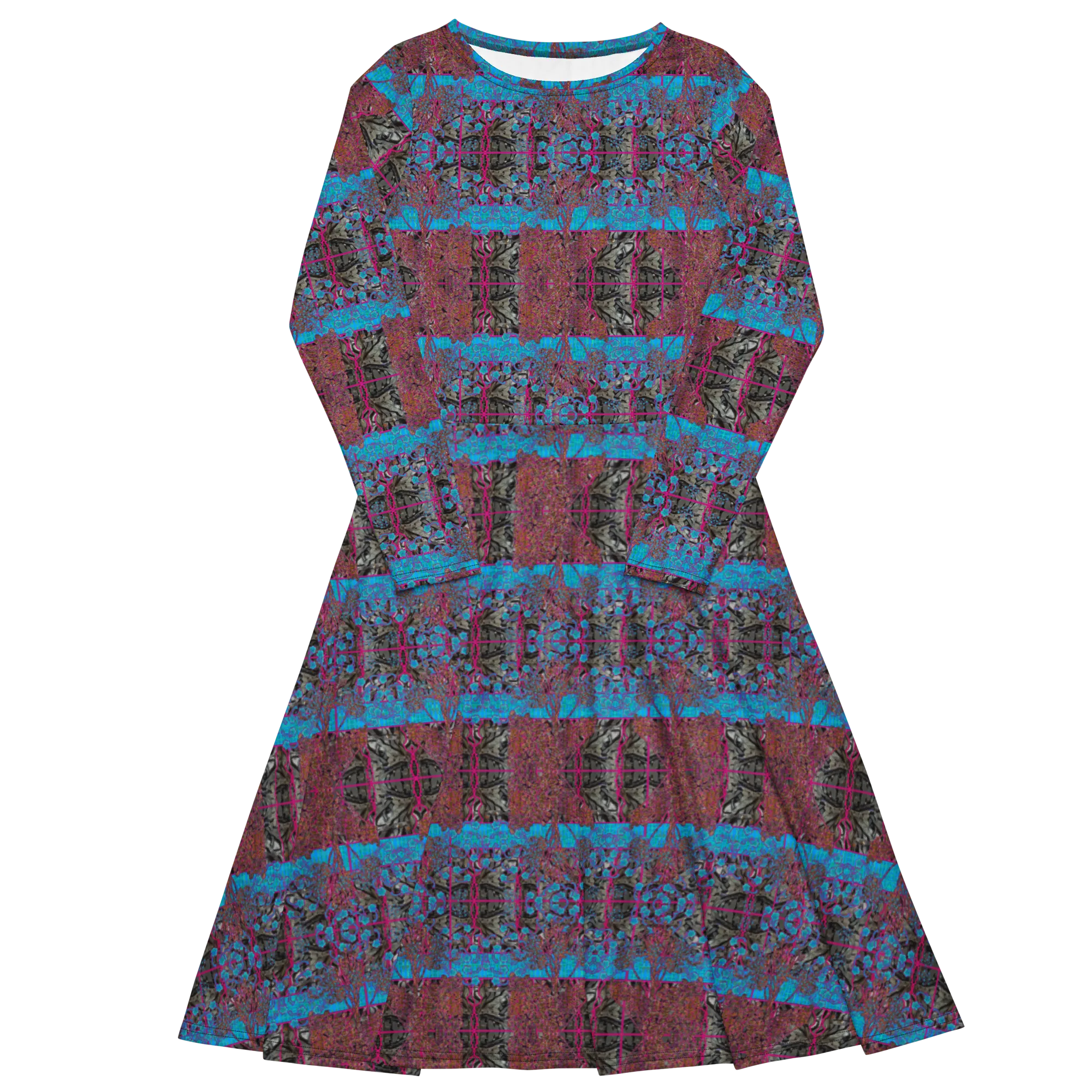Long Sleeve Midi Dress (Her/Muliebris)(Tree Link WindSong Flower) RJSTH@Fabric#11 RJSTHS2022 RJS