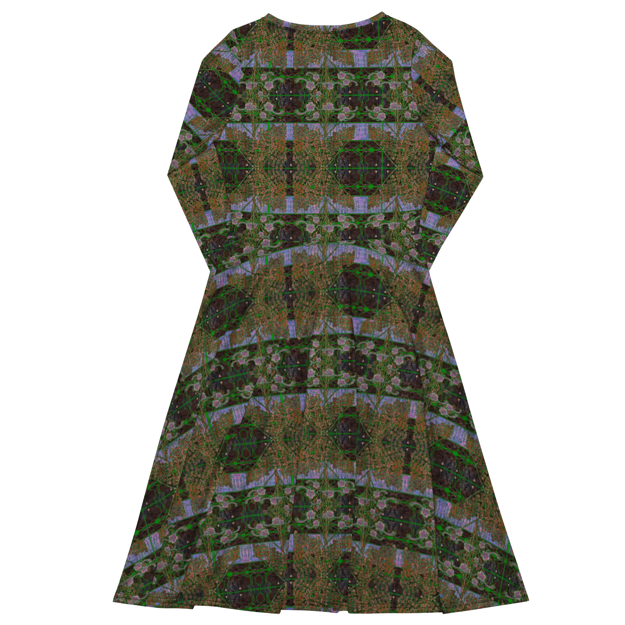 Long Sleeve Midi Dress (Her/Muliebris)(Tree Link WindSong Flower) RJSTH@Fabric#4 RJSTHS2022 RJS