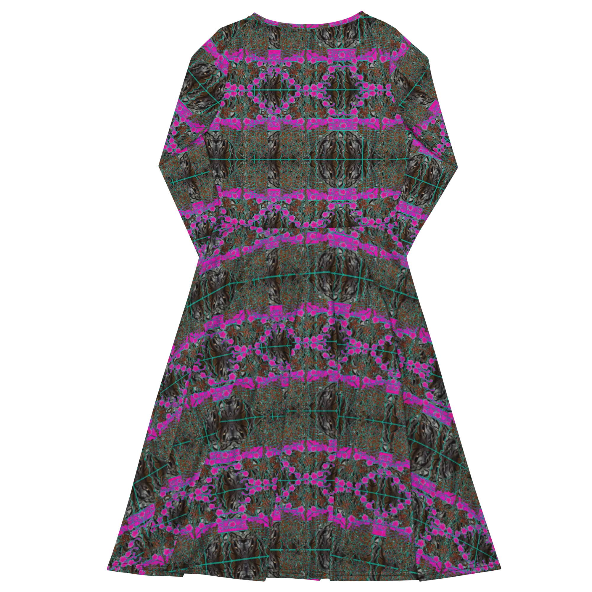 Long Sleeve Midi Dress (Her/Muliebris)(Tree Link WindSong Flower) RJSTH@Fabric#8 RJSTHS2022 RJS