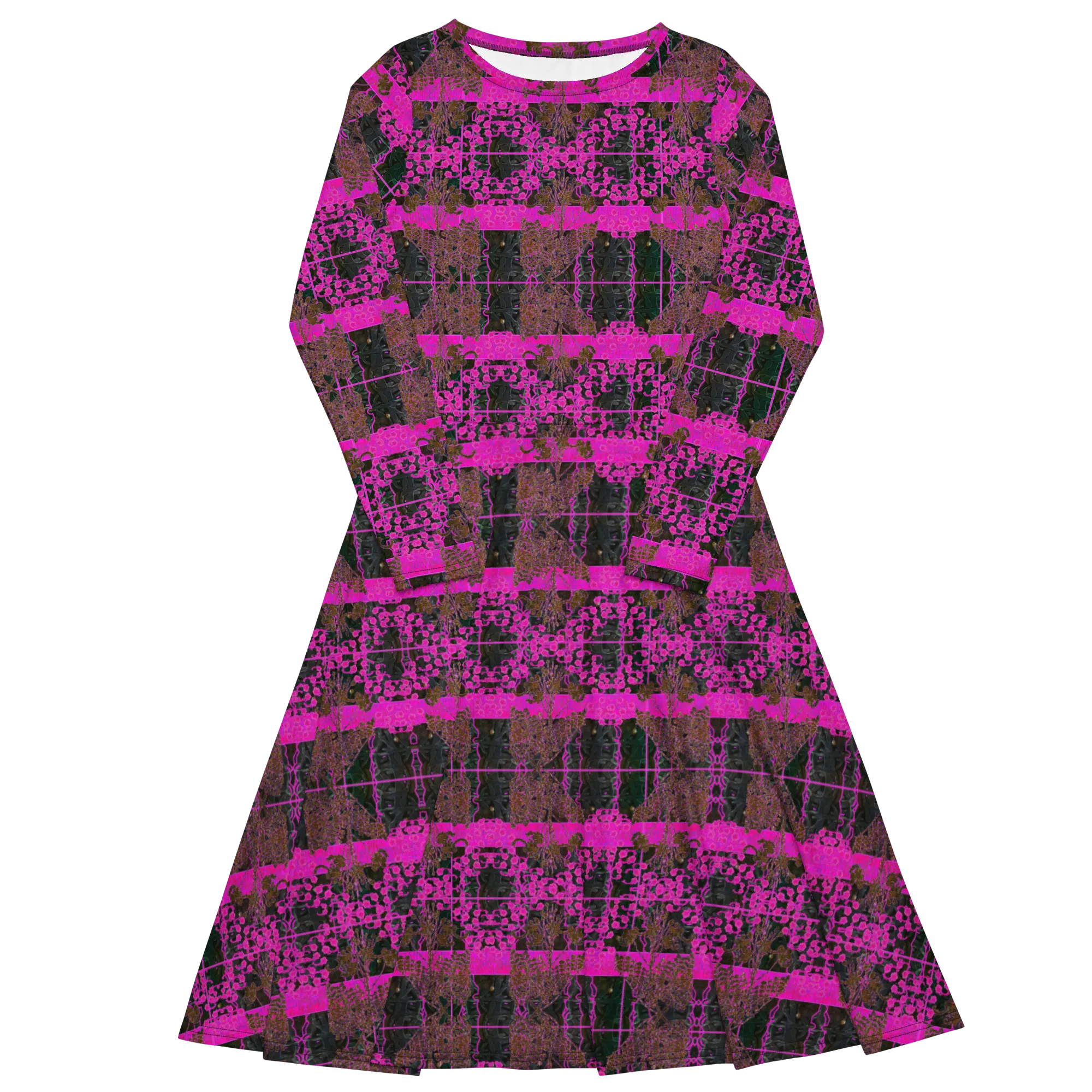 Long Sleeve Midi Dress (Her/Muliebris)(Tree Link WindSong Flower) RJSTH@Fabric#9 RJSTHS2022 RJS