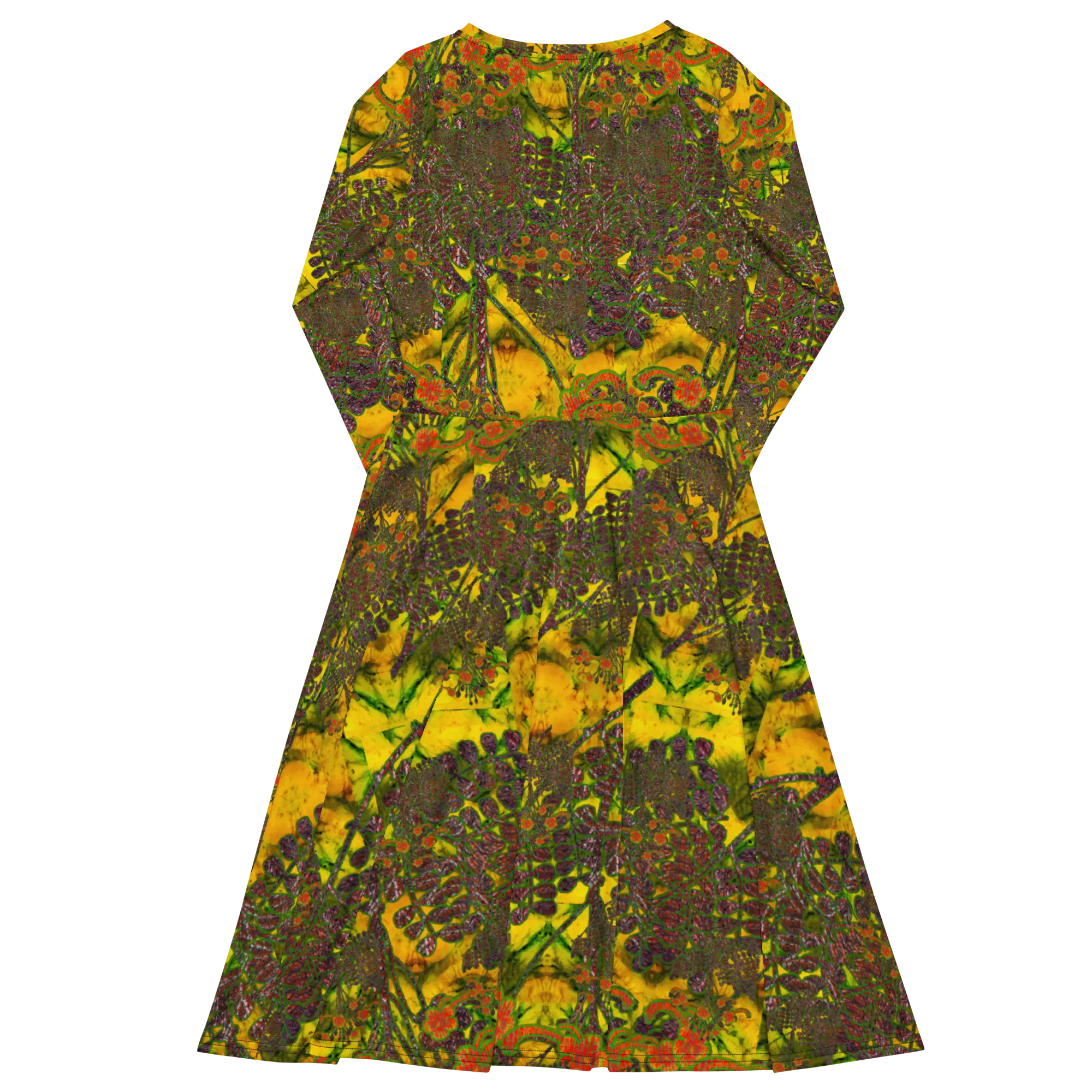 Long Sleeve Midi Dress (Her/Muliebris)(WindSong Flower) RJSTH@Fabric#1 RJSTHS2022 RJS