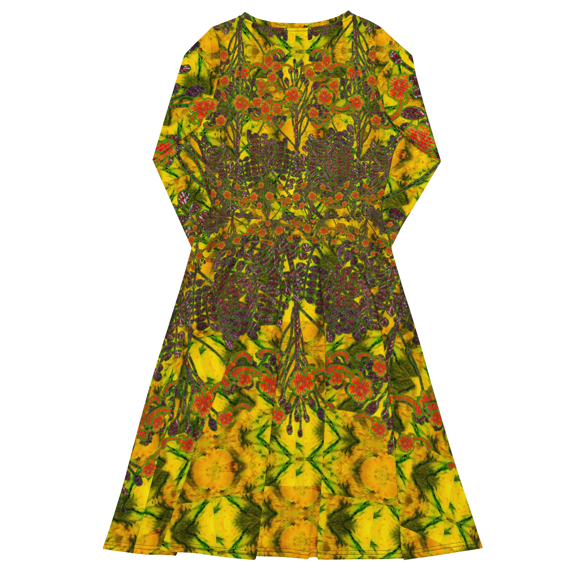 Long Sleeve Midi Dress (Her/Muliebris)(WindSong Flower) RJSTH@Fabric#1 RJSTHS2022 RJS
