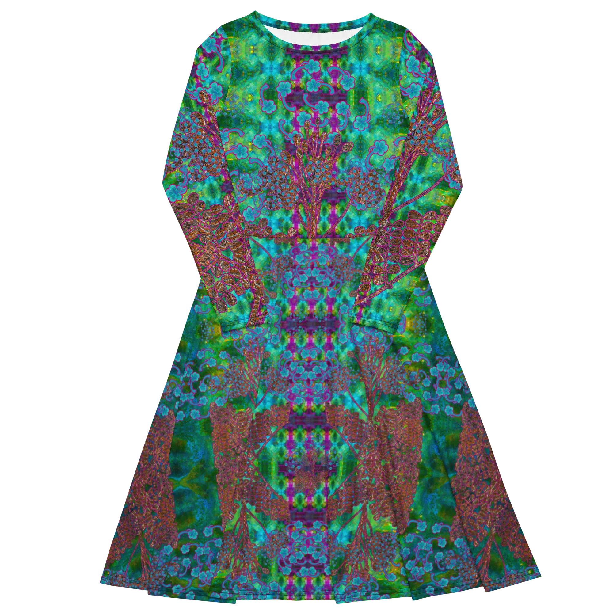 Long Sleeve Midi Dress (Her/Muliebris)(WindSong Flower) RJSTH@Fabric#11 RJSTHS2022 RJS