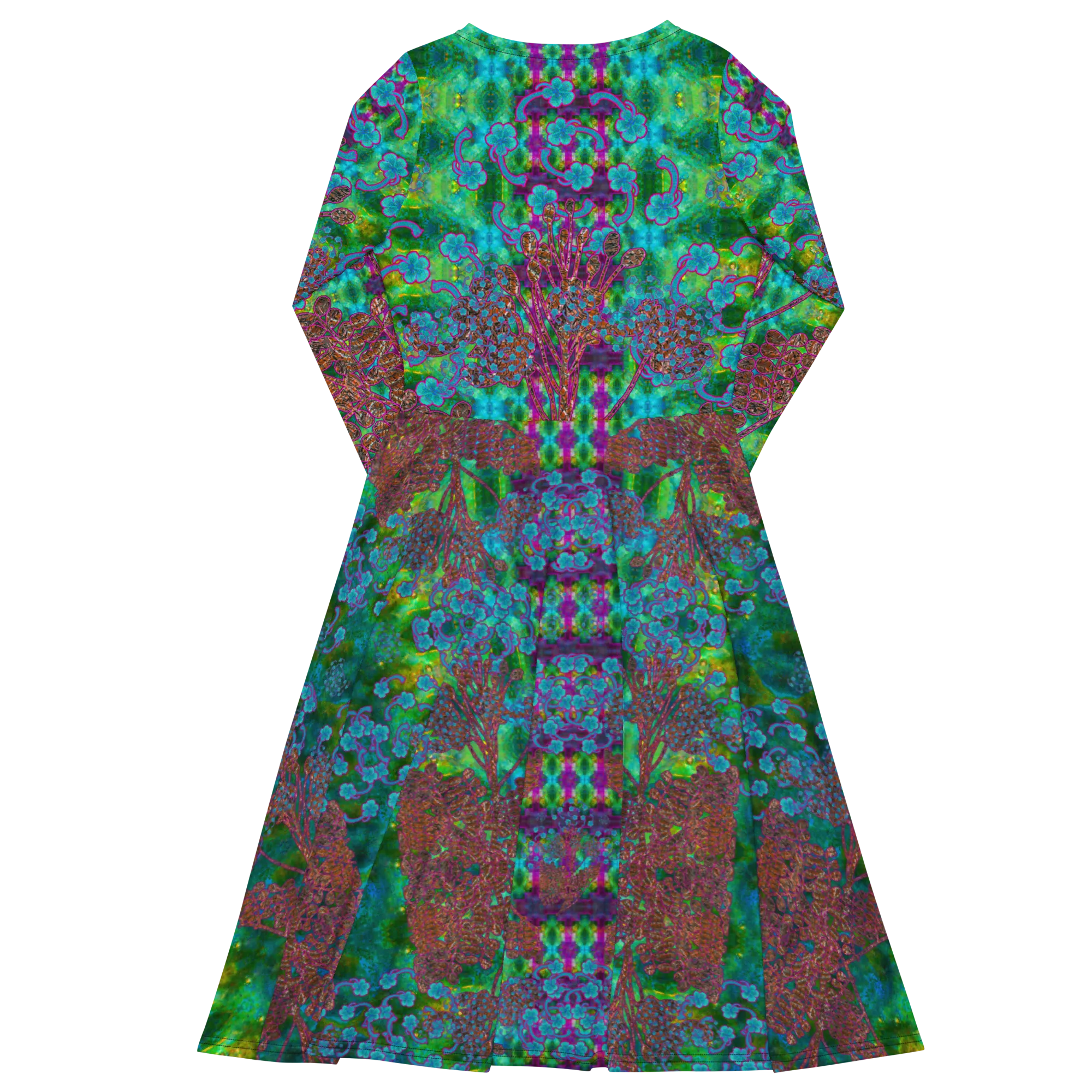 Long Sleeve Midi Dress (Her/Muliebris)(WindSong Flower) RJSTH@Fabric#11 RJSTHS2022 RJS