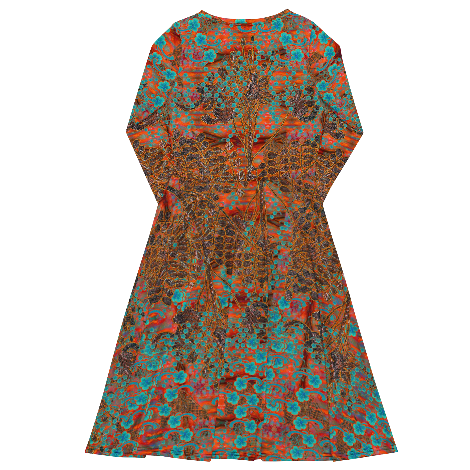 Long Sleeve Midi Dress (Her/Muliebris)(WindSong Flower) RJSTH@Fabric#12 RJSTHS2022 RJS