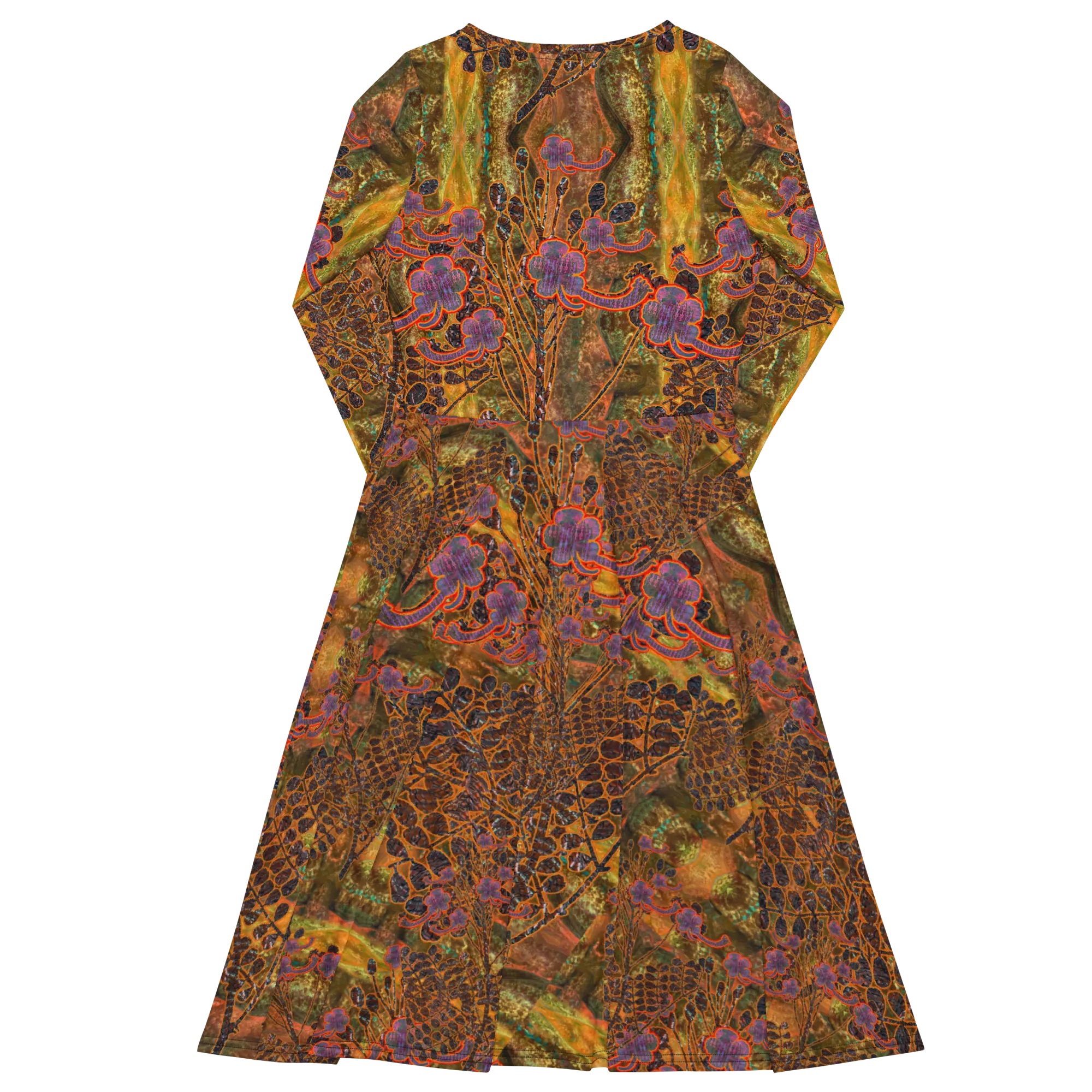 Long Sleeve Midi Dress (Her/Muliebris)(WindSong Flower) RJSTH@Fabric#6 RJSTHS2022 RJS