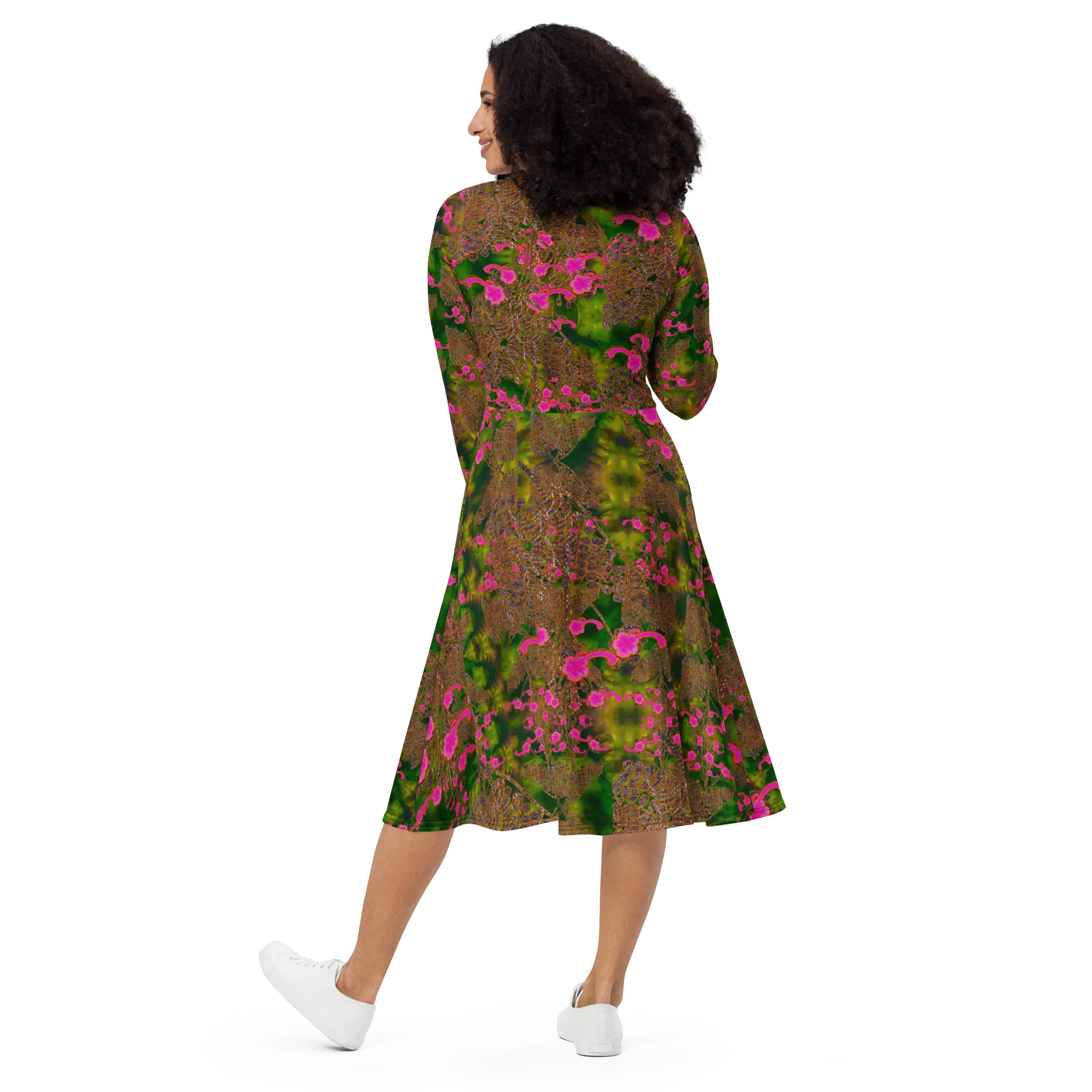 Long Sleeve Midi Dress (Her/Muliebris)(WindSong Flower) RJSTH@Fabric#7 RJSTHS2022 RJS