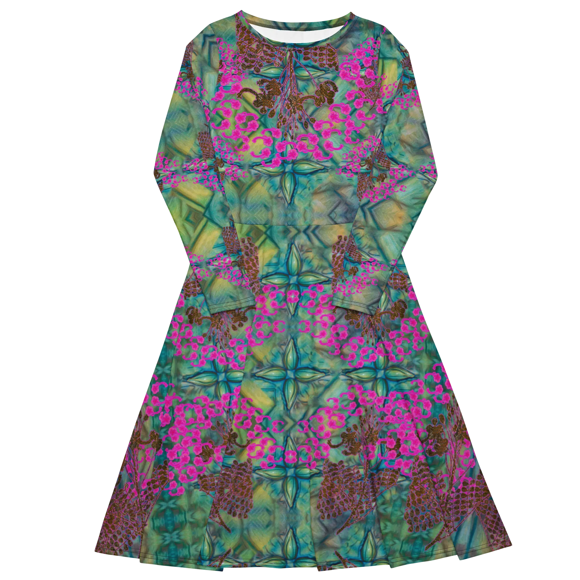 Long Sleeve Midi Dress (Her/Muliebris)(WindSong Flower) RJSTH@Fabric#9 RJSTHS2022 RJS