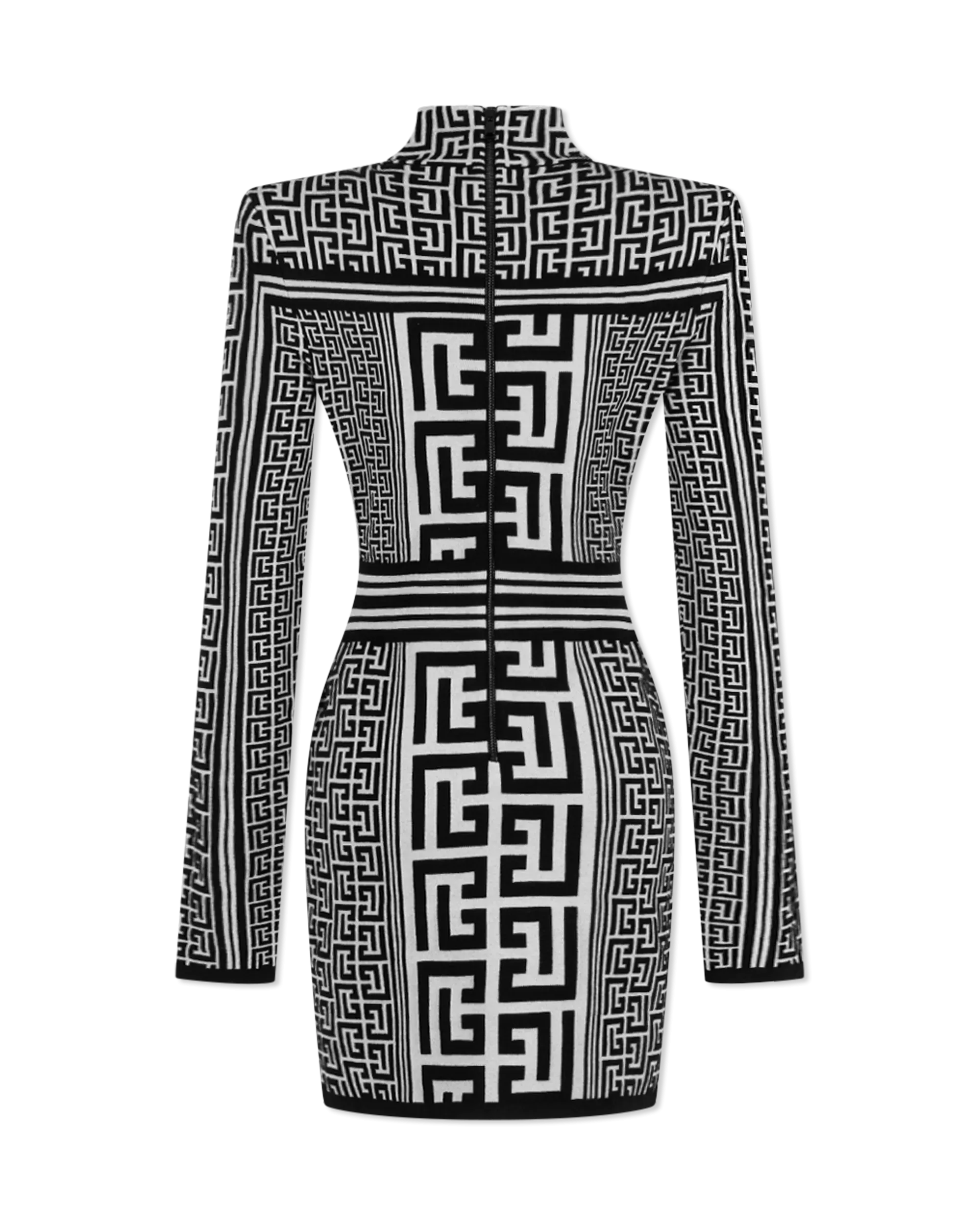 Long Sleeve Monogram Mini Dress