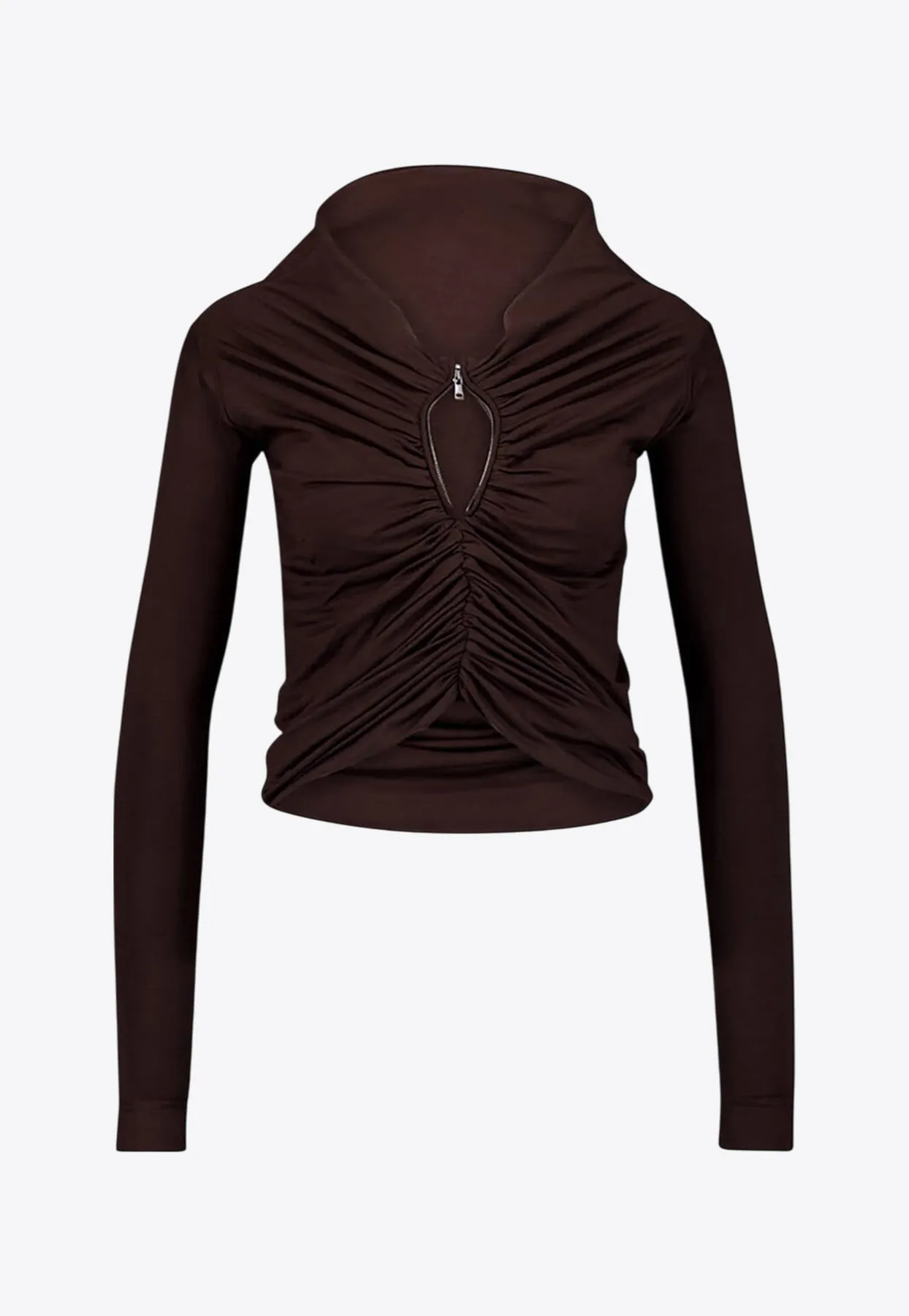 Long-Sleeved Ruched Top